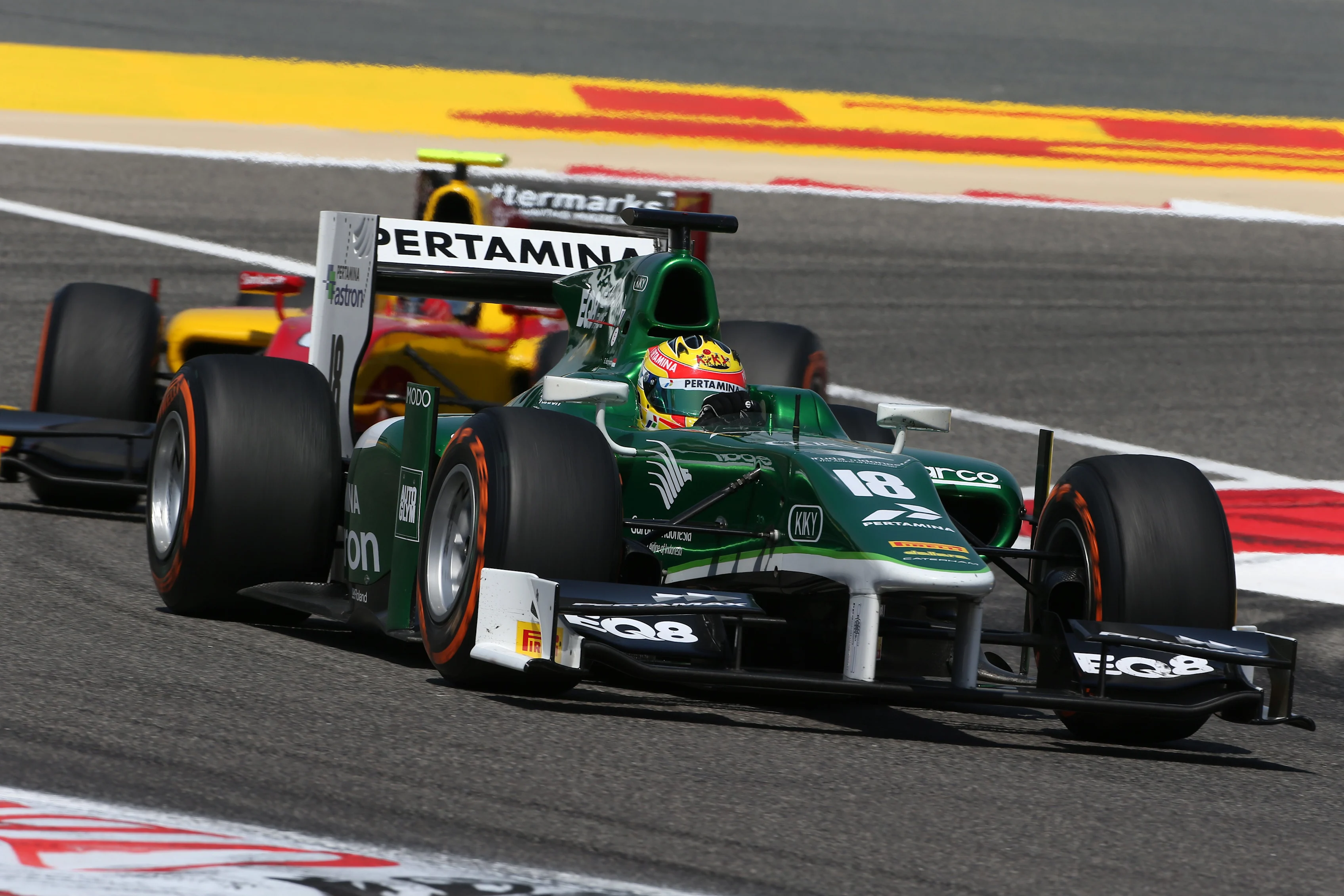 Rio Haryanto (INA) EQ8 Caterham Racing. GP2 Series, Rd1, Bahrain International Circuit, Sakhir, Bahrain, 3-6 April 2014. © Sutton Images