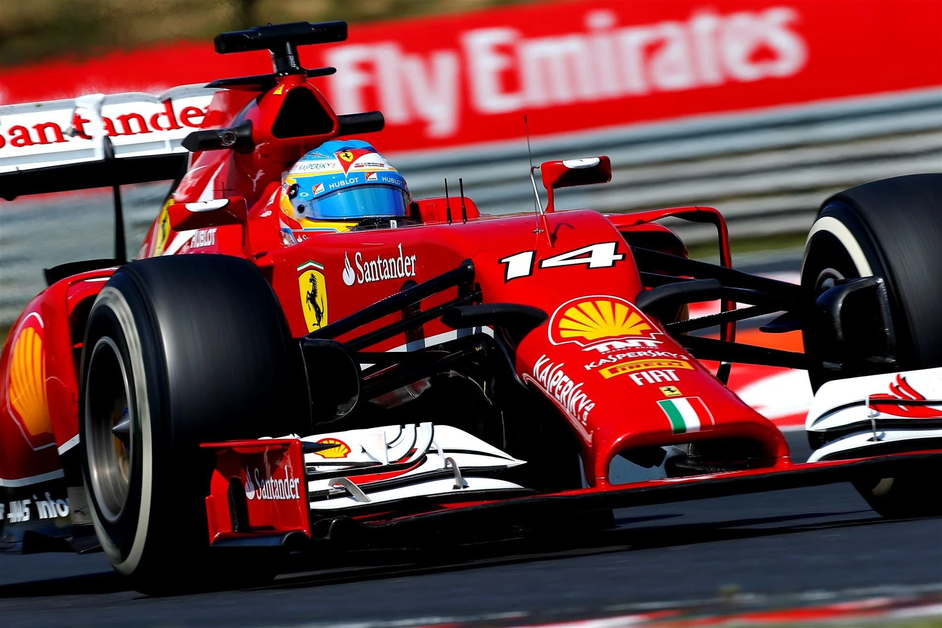 Fernando Alonso (ESP) Ferrari F14 T. Formula One World Championship, Rd11, Hungarian Grand Prix, Practice, Hungaroring, Hungary. Friday, 25 July 2014. © Sutton Images