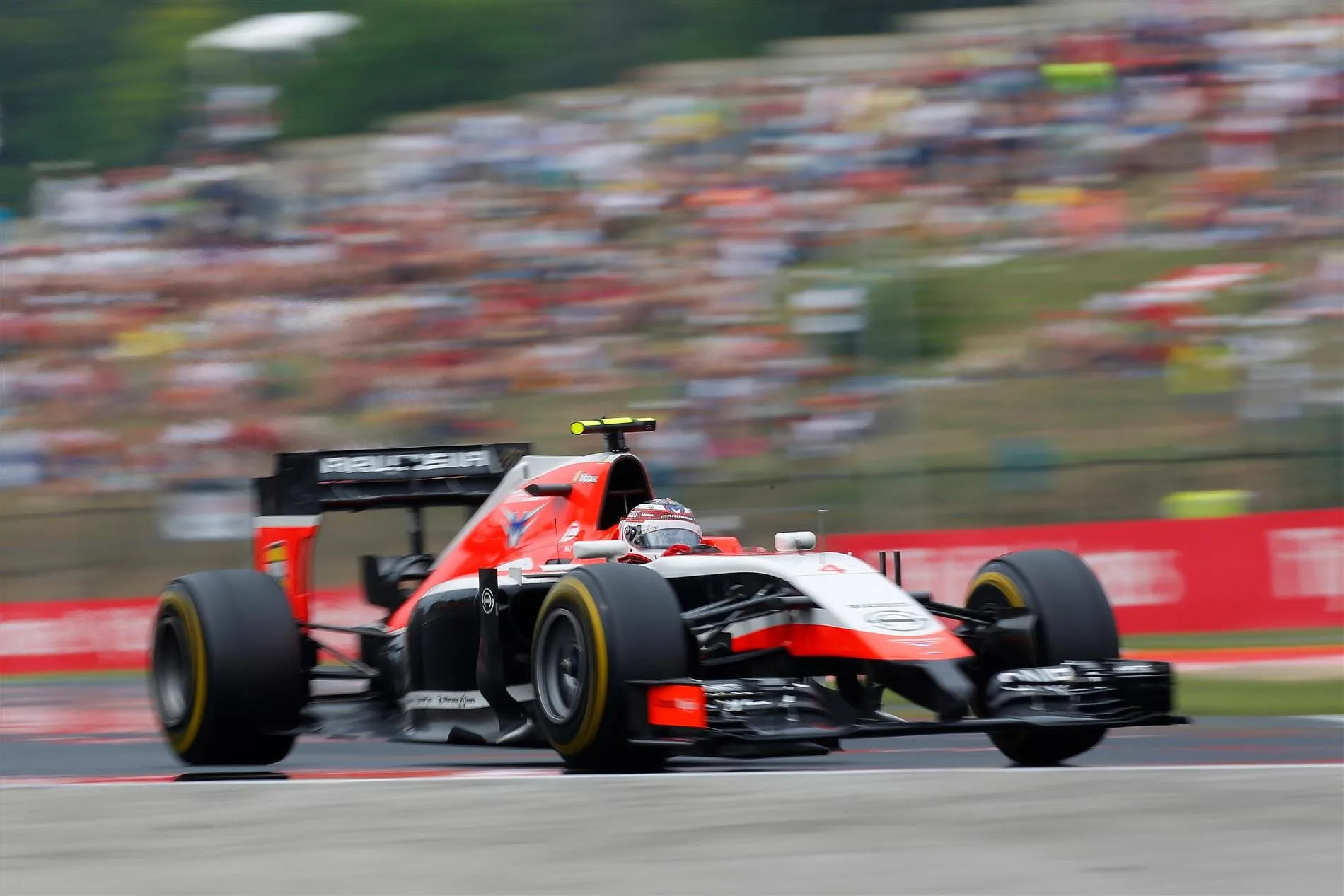 Max Chilton (GBR) Marussia F1 Team MR03. Formula One World Championship, Rd11, Hungarian Grand Prix, Race Day, Hungaroring, Hungary. Sunday, 27 July 2014. © Sutton Images