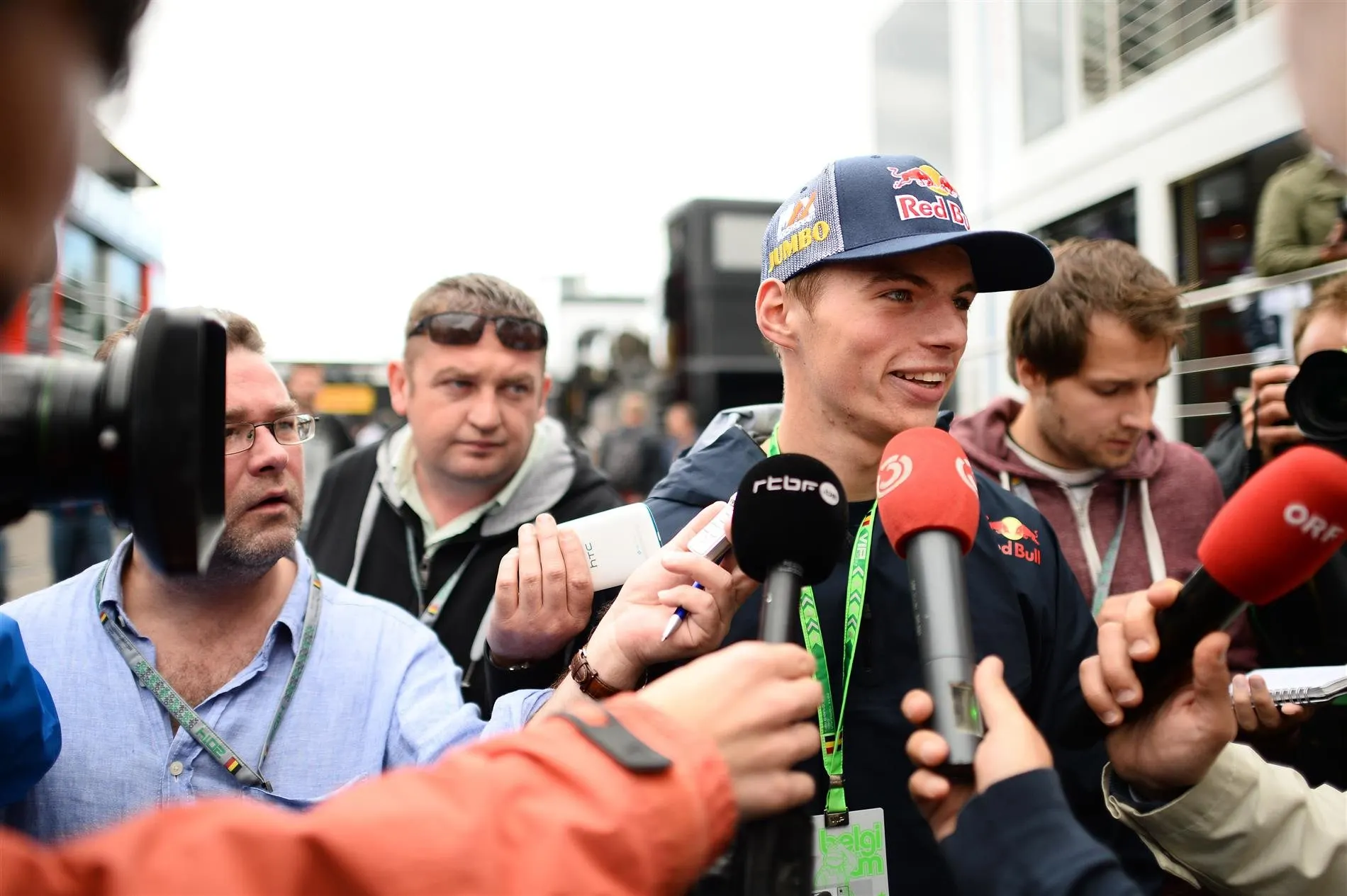 Max Verstappen (NDL) is interviewed about becoming a Scuderia Toro Rosso driver in 2015. Formula One World Championship, Rd12, Belgian Grand Prix, Preparations, Spa-Francorchamps, Belgium, Thursday, 21 August 2014