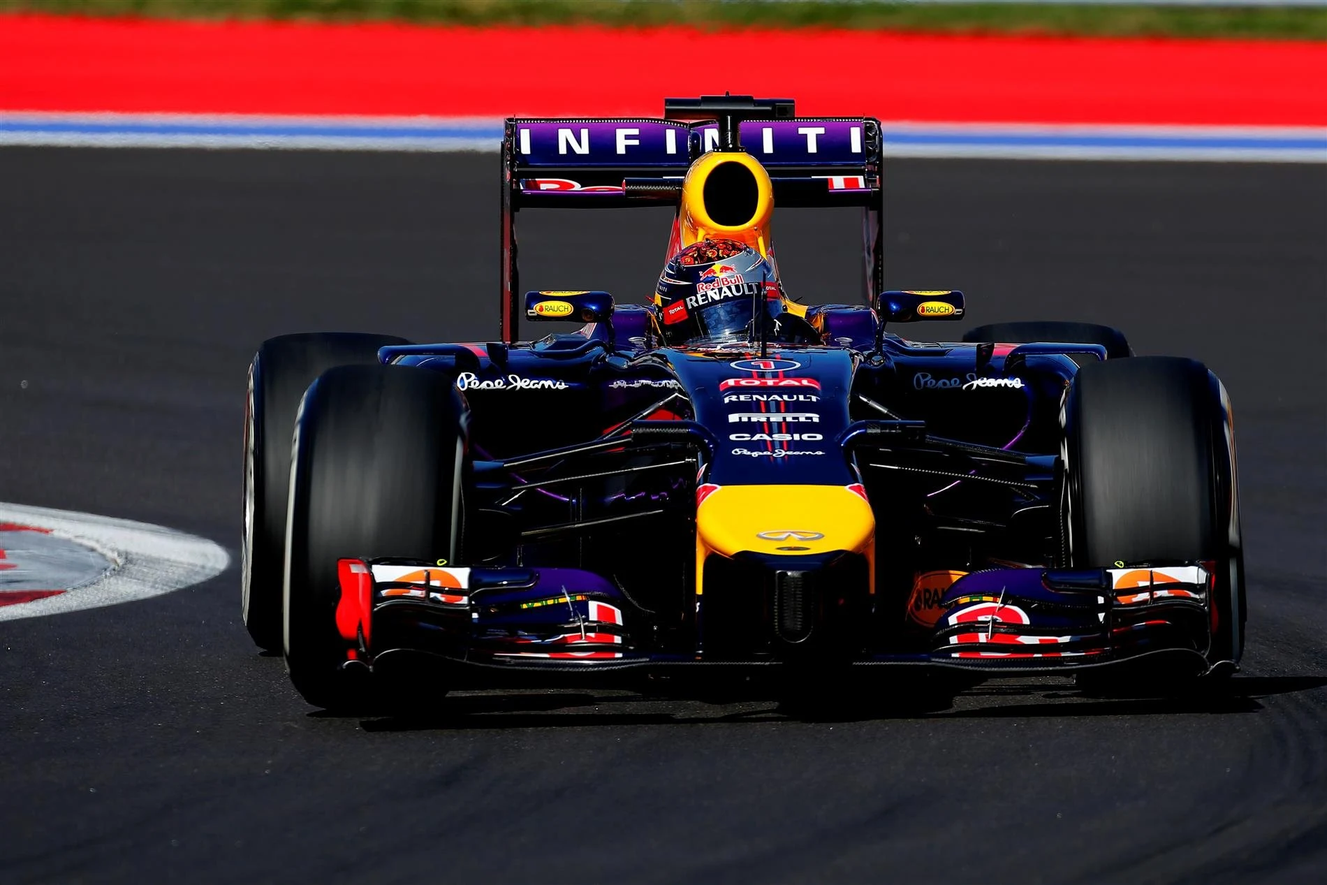 Sebastian Vettel (GER) Red Bull Racing RB10. Formula One World Championship, Rd16, Russian Grand Prix, Practice, Sochi Autodrom, Sochi, Krasnodar Krai, Russia, Friday, 10 October 2014