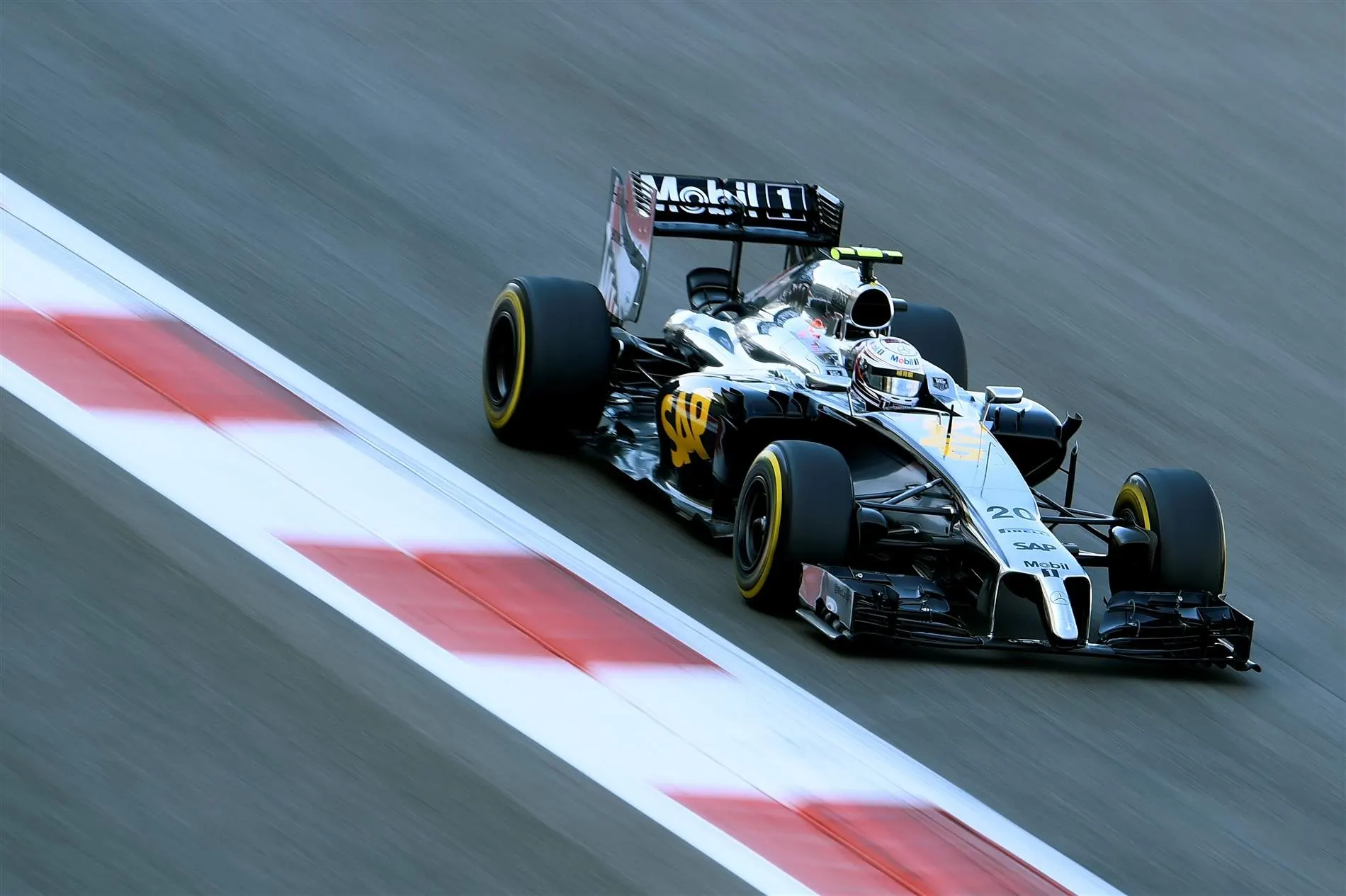 Kevin Magnussen (DEN) McLaren MP4-29. Formula One World Championship, Rd19, Abu Dhabi Grand Prix, Practice, Yas Marina Circuit, Abu Dhabi, UAE, Friday, 21 November 2014