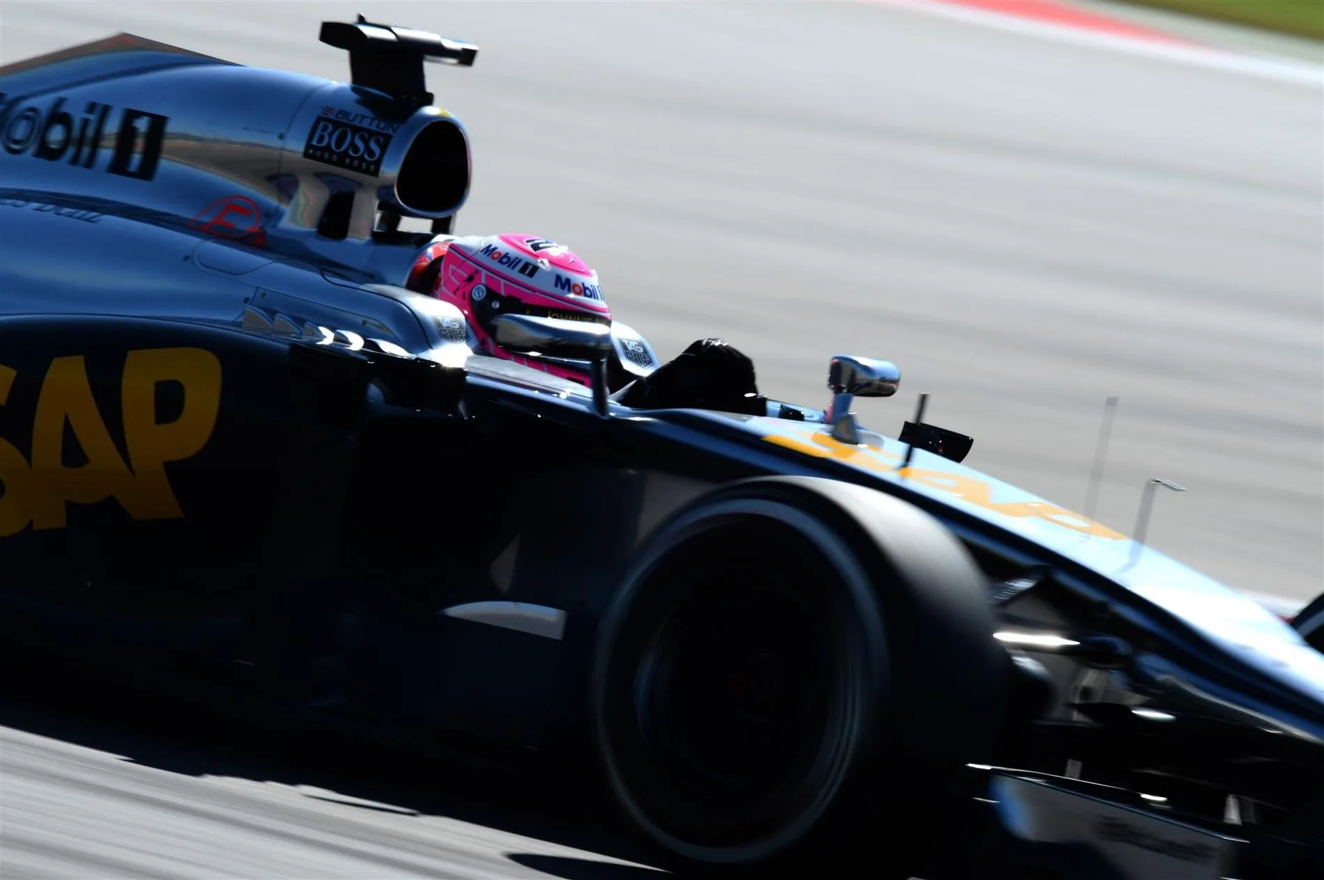 Jenson Button (GBR) McLaren MP4-29. Formula One World Championship, Rd17, United States Grand Prix, Qualifying, Austin, Texas, USA, Saturday, 1 November 2014