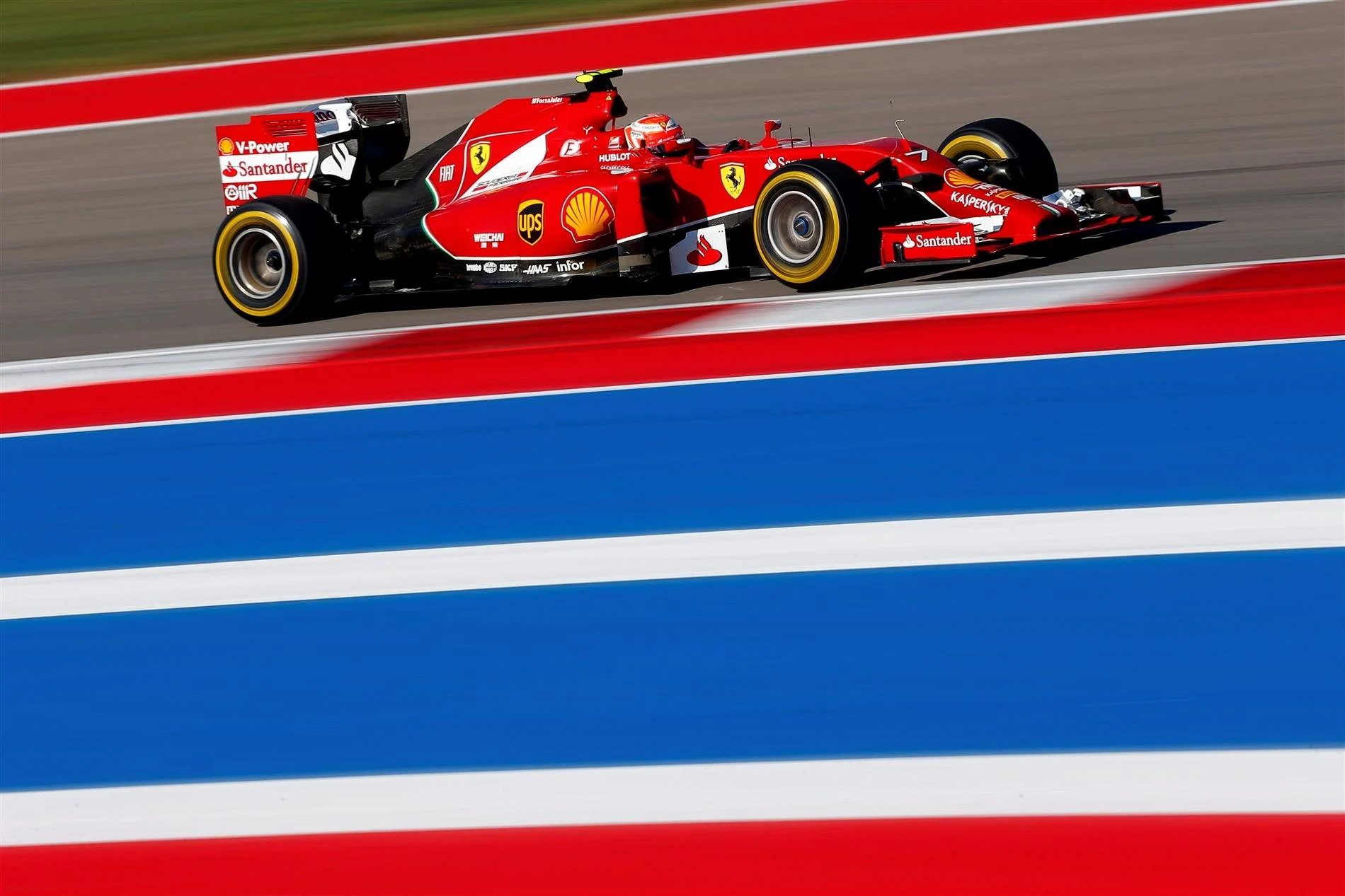Kimi Raikkonen (FIN) Ferrari F14 T. Formula One World Championship, Rd17, United States Grand Prix, Qualifying, Austin, Texas, USA, Saturday, 1 November 2014