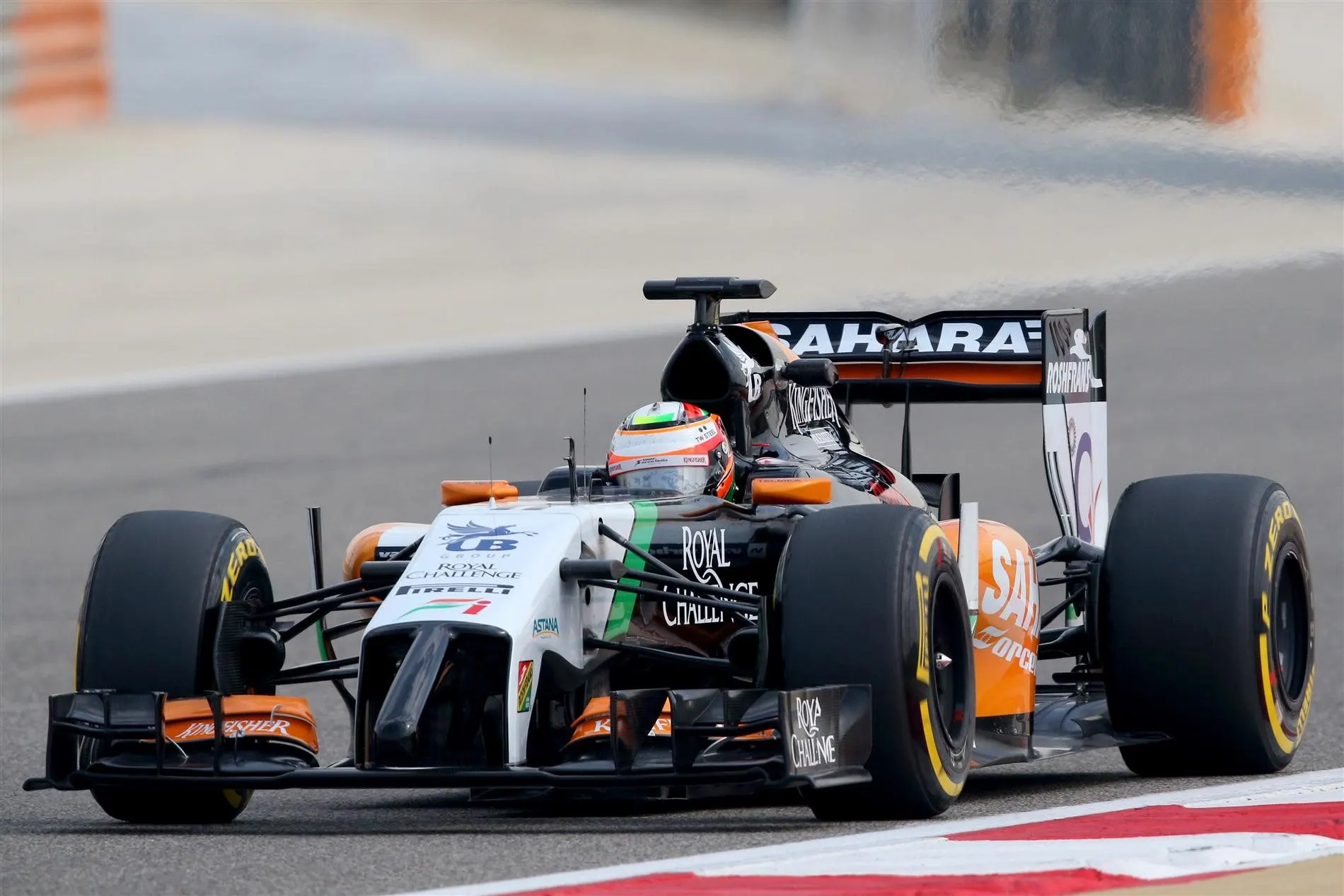Sergio Perez (MEX) Force India VJM07. Formula One Testing, Day Two, Bahrain International Circuit, Sakhir, Bahrain, Friday, 28 February 2014