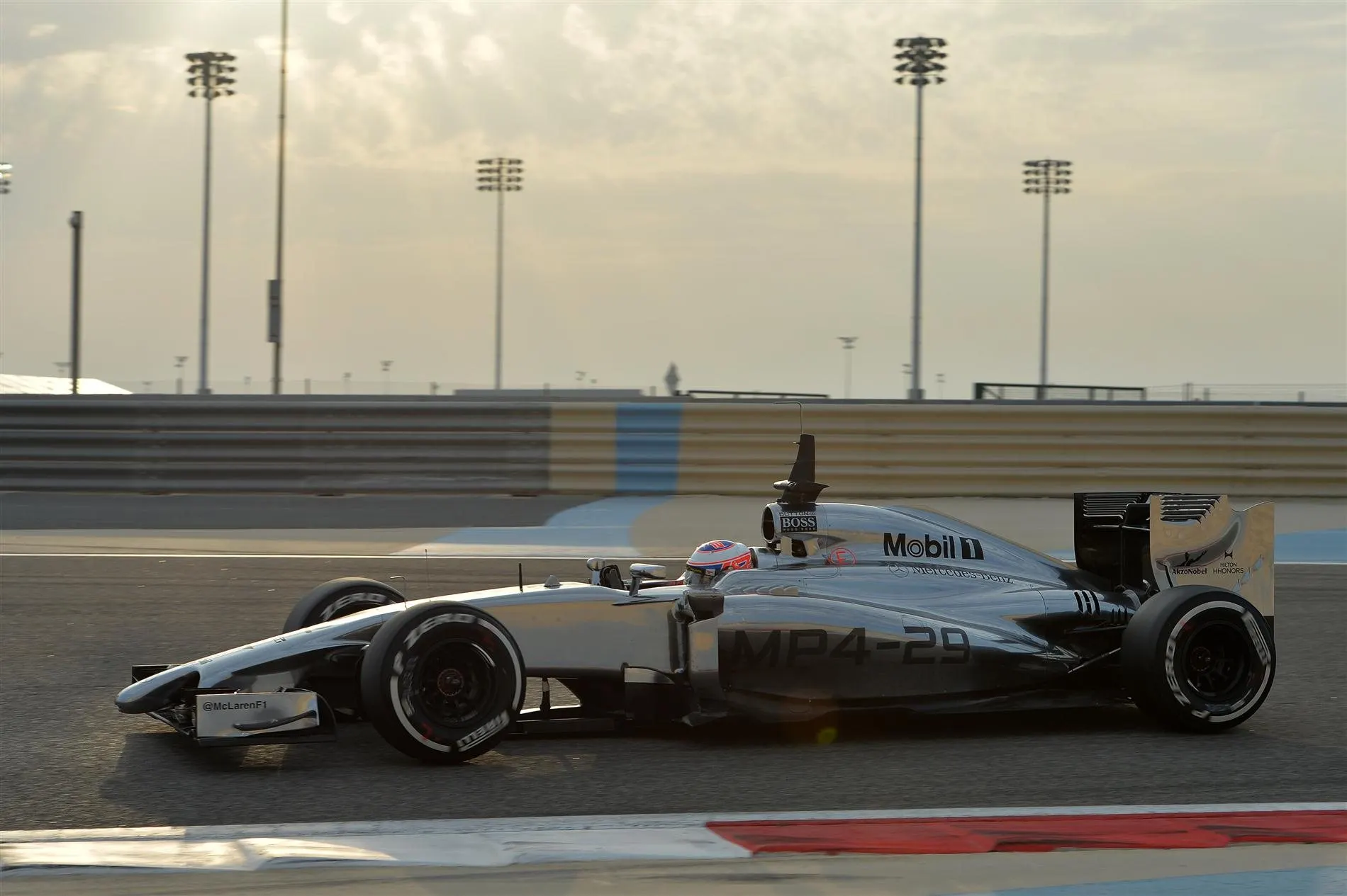 Jenson Button (GBR) McLaren MP4-29. Formula One Testing, Day Two, Bahrain International Circuit, Sakhir, Bahrain, Friday, 28 February 2014