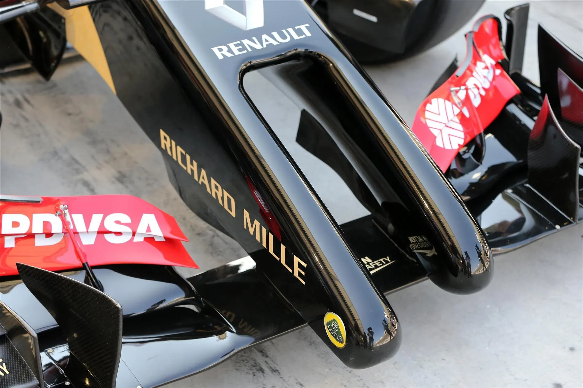 Lotus E22 nose. Formula One Testing, Day One, Bahrain International Circuit, Sakhir, Bahrain, Wednesday, 19 February 2014