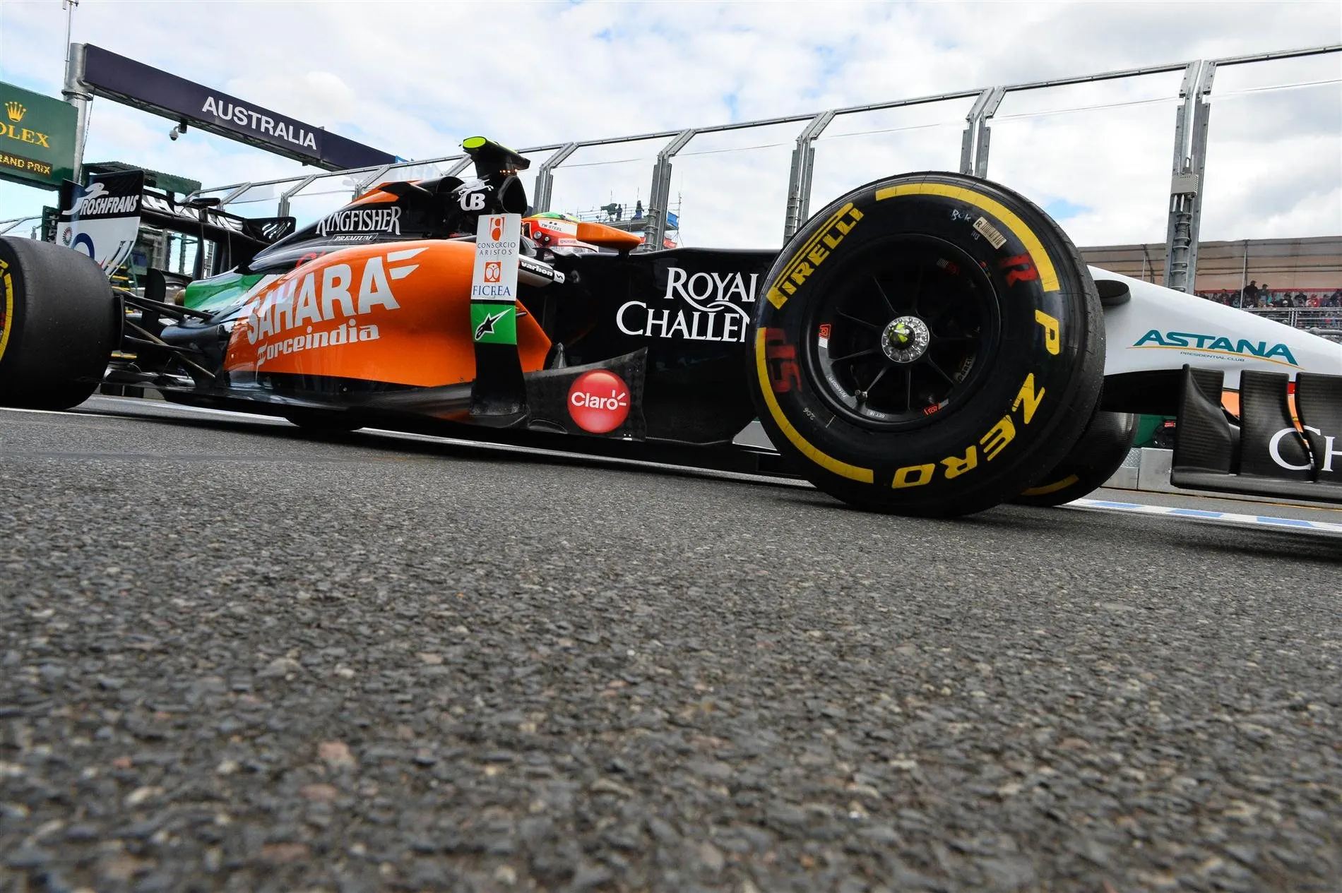 Sergio Perez (MEX) Force India VJM07. Formula One World Championship, Rd1, Australian Grand Prix, Race, Albert Park, Melbourne, Australia, Sunday, 16 March 2014