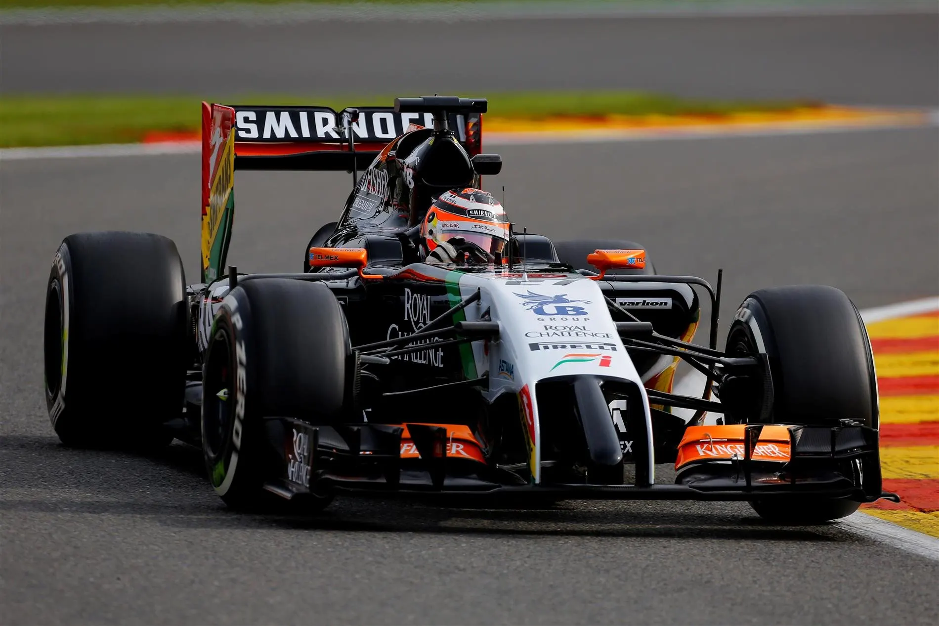Nico Hulkenberg (GER) Force India VJM07. Formula One World Championship, Rd12, Belgian Grand Prix, Practice, Spa-Francorchamps, Belgium, Friday, 22 August 2014