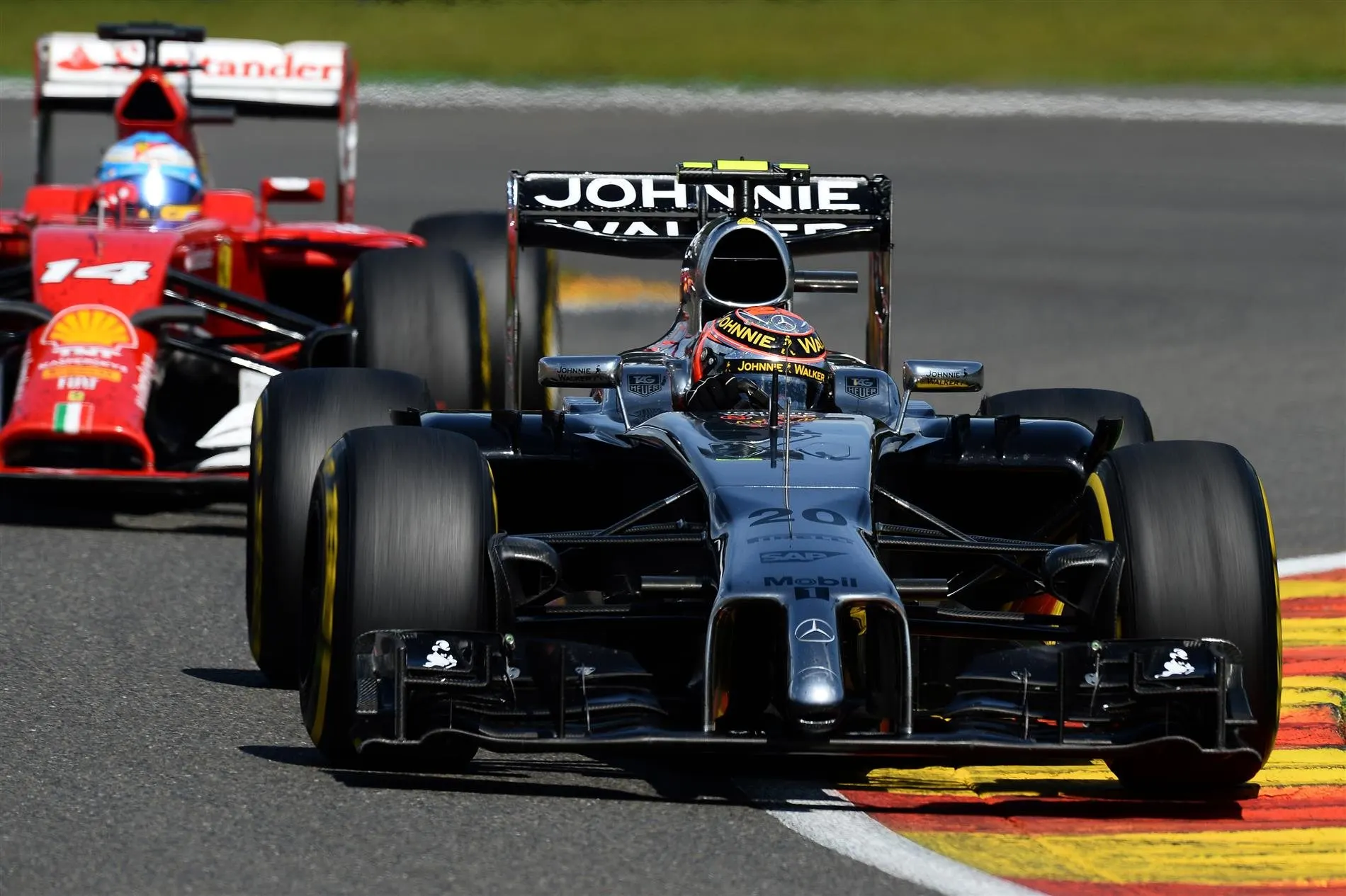 Jenson Button (GBR) McLaren MP4-29. Formula One World Championship, Rd12, Belgian Grand Prix, Race Day, Spa-Francorchamps, Belgium, Sunday, 24 August 2014