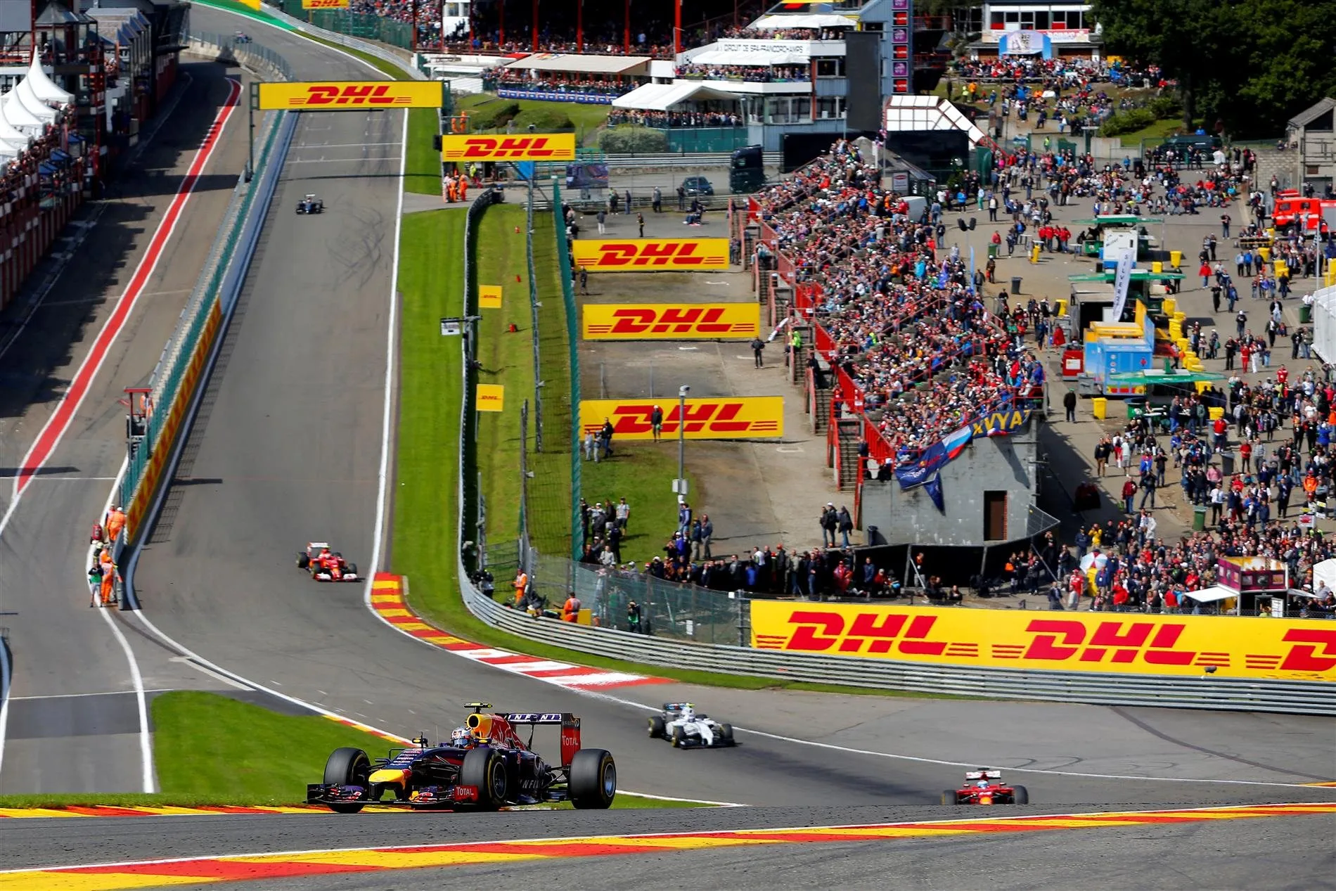 Race winner Daniel Ricciardo (AUS) Red Bull Racing RB10. Formula One World Championship, Rd12, Belgian Grand Prix, Race Day, Spa-Francorchamps, Belgium, Sunday, 24 August 2014