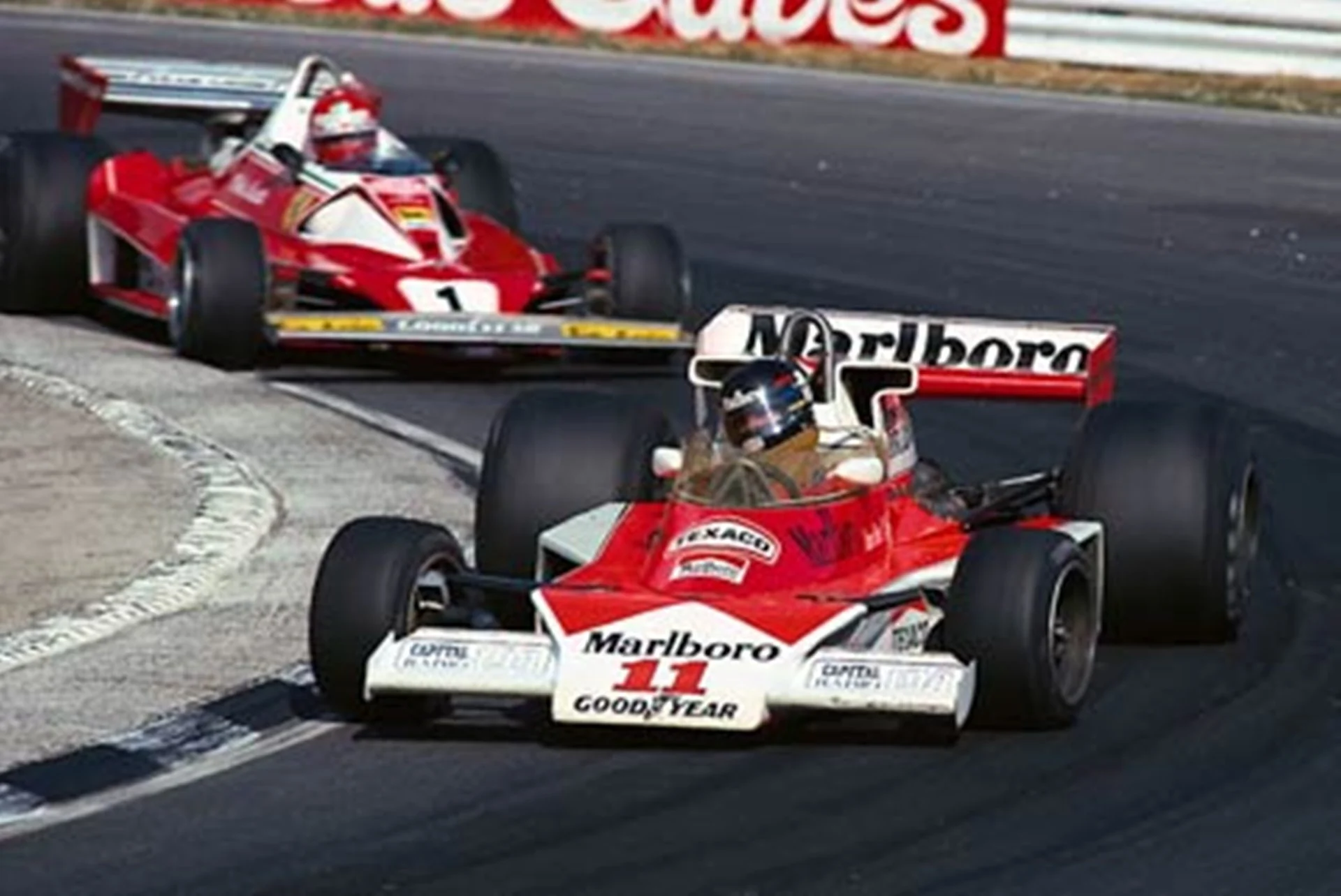 Brands Hatch, July 1976: James Hunt on his way to victory for McLaren in the British Grand Prix. He