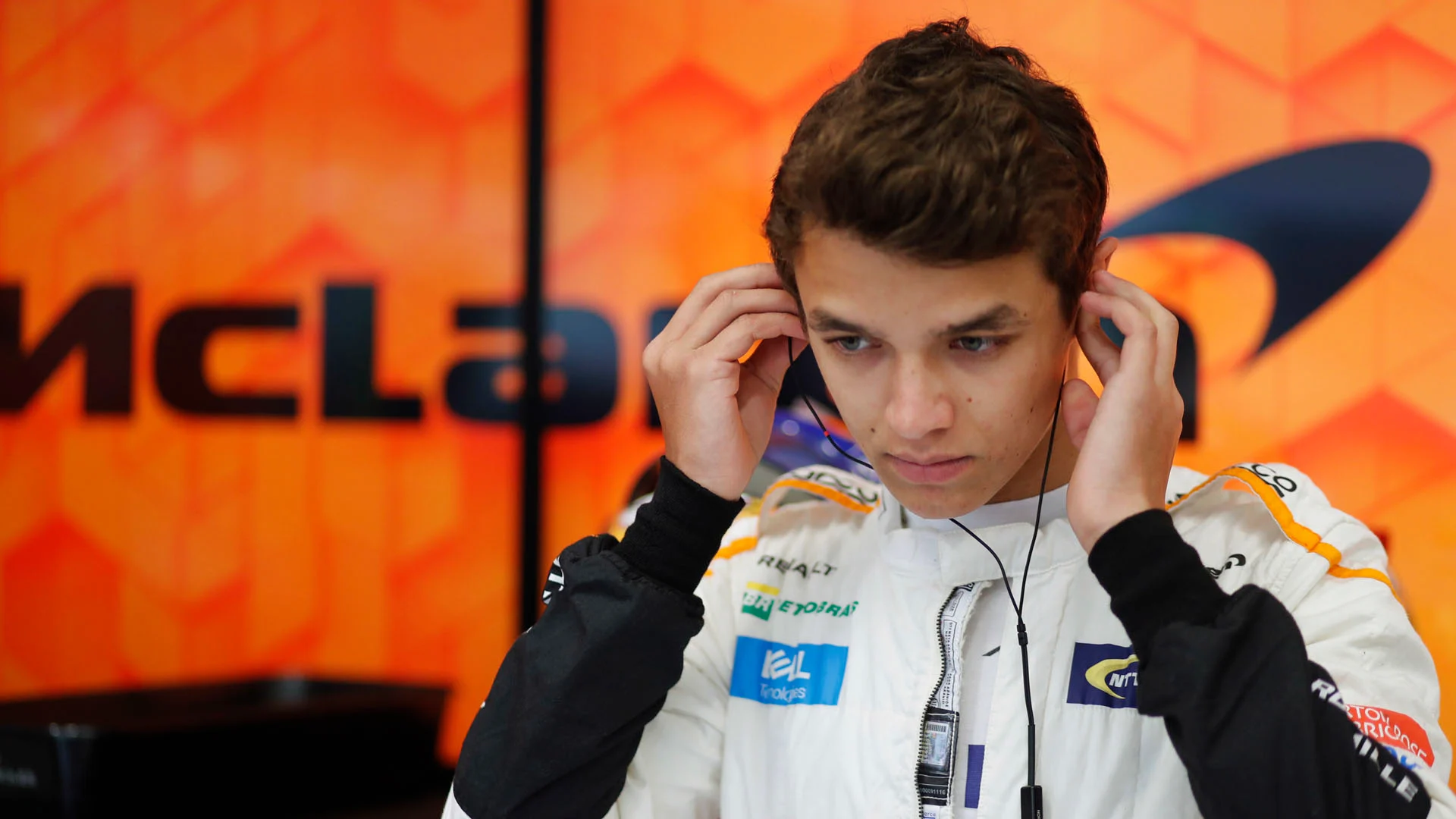 SPA-FRANCORCHAMPS, BELGIUM - AUGUST 24: Lando Norris, McLaren MCL33 Renault, prepares to drive in