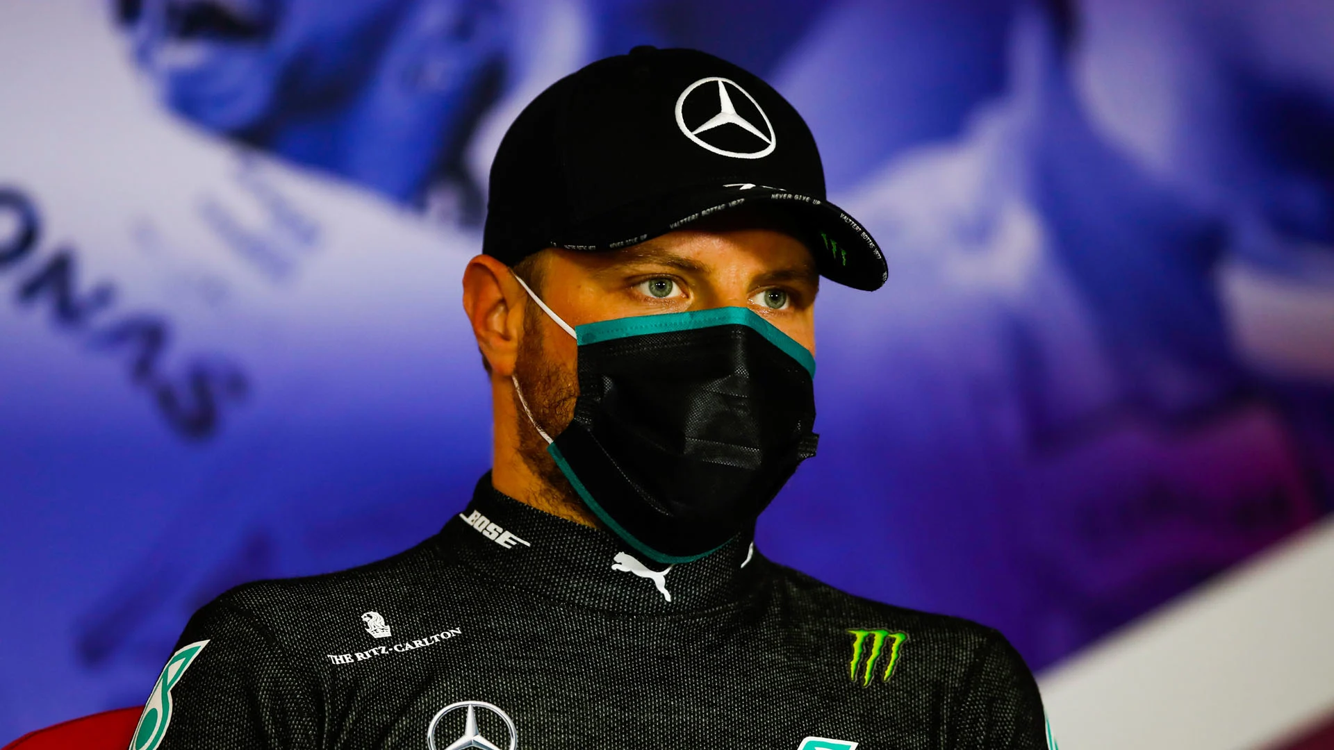 BOTTAS Valtteri (fin), Mercedes AMG F1 GP W11 Hybrid EQ Power+, portrait, press conference during the Emirates Formula 1 70th Anniversary Grand Prix 2020, from August 07 to 09, 2020 on the Silverstone Circuit, in Silverstone, United Kingdom - Photo Xavi Bonilla / DPPI