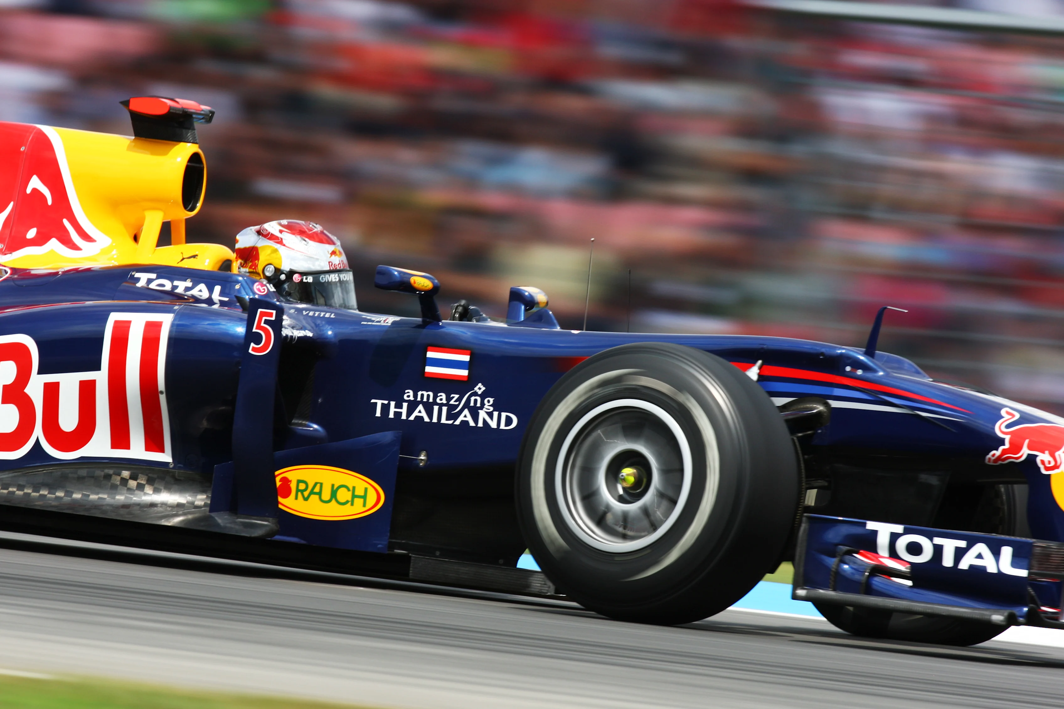 Sebastian Vettel (GER) Red Bull Racing RB6.
Formula One World Championship, Rd 11, German Grand Prix, Qualifying Day, Hockenheim, Germany, Saturday 24 July 2010.
