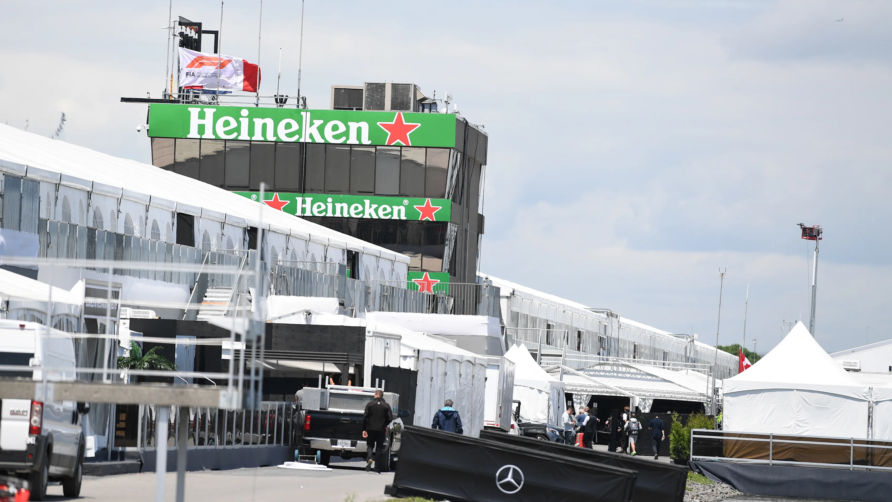 CIRCUIT GILLES-VILLENEUVE, CANADA - JUNE 07: Paddock during the Canadian GP at Circuit