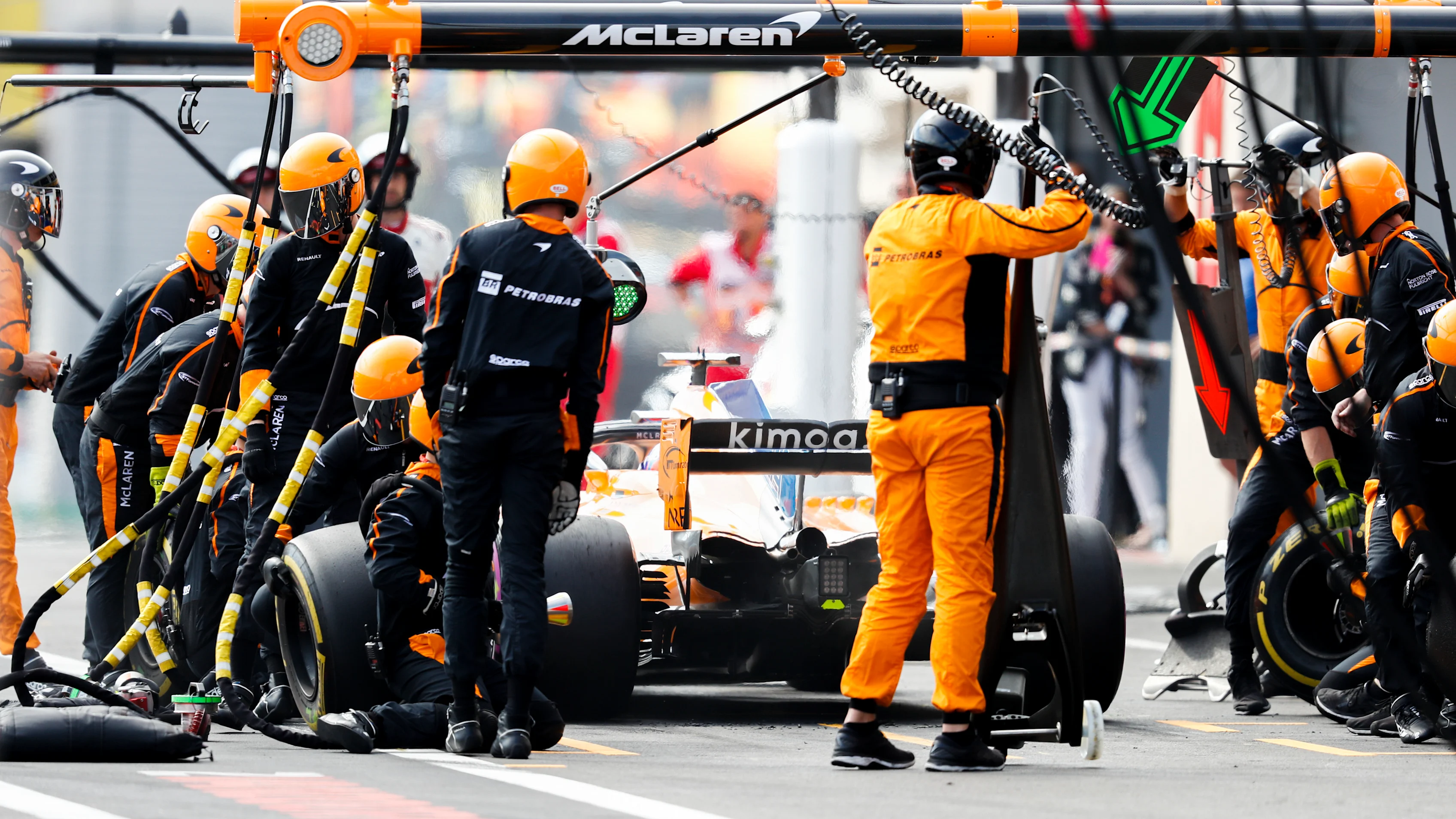CIRCUIT PAUL RICARD, FRANCE - JUNE 24: Fernando Alonso, McLaren MCL33 Renault, comes in for a stop