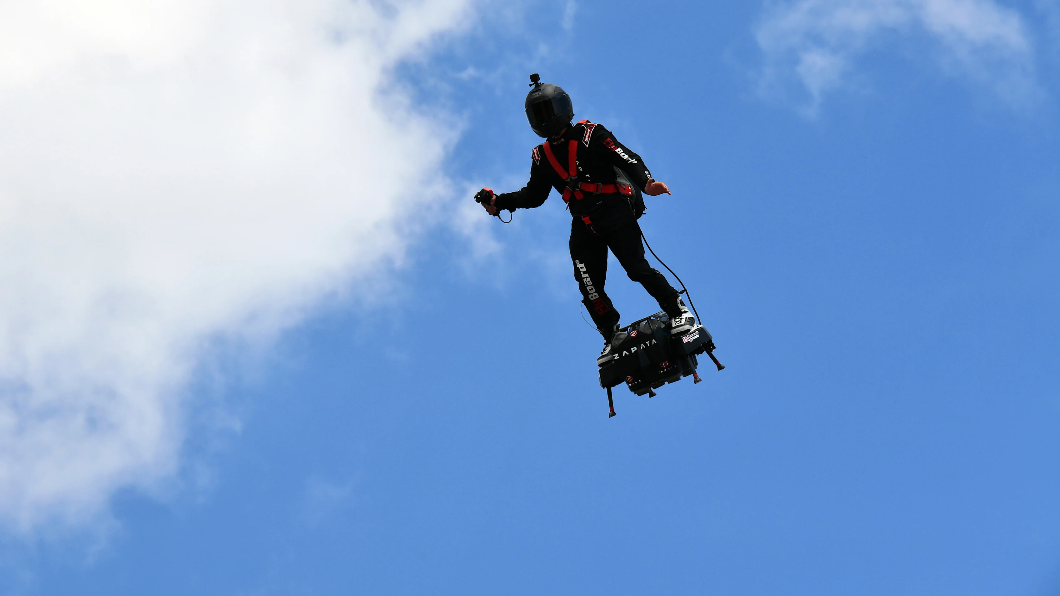 CIRCUIT PAUL RICARD, FRANCE - JUNE 24: Jet hover board during the French GP at Circuit Paul Ricard