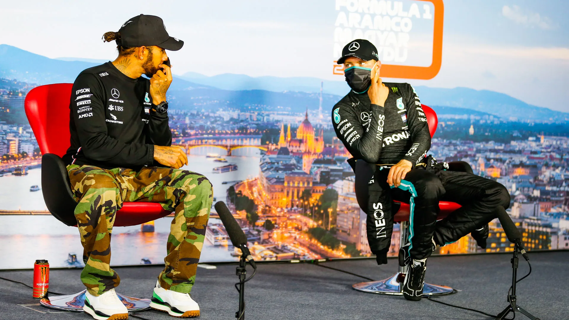 HAMILTON Lewis (gbr), BOTTAS Valtteri (fin), Mercedes AMG F1 GP W11 Hybrid EQ Power+, portrait,