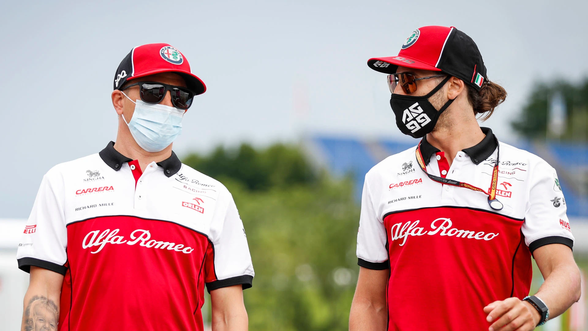 RAIKKONEN Kimi (fin), Alfa Romeo Racing ORLEN C39, GIOVINAZZI Antonio (ita), Alfa Romeo Racing