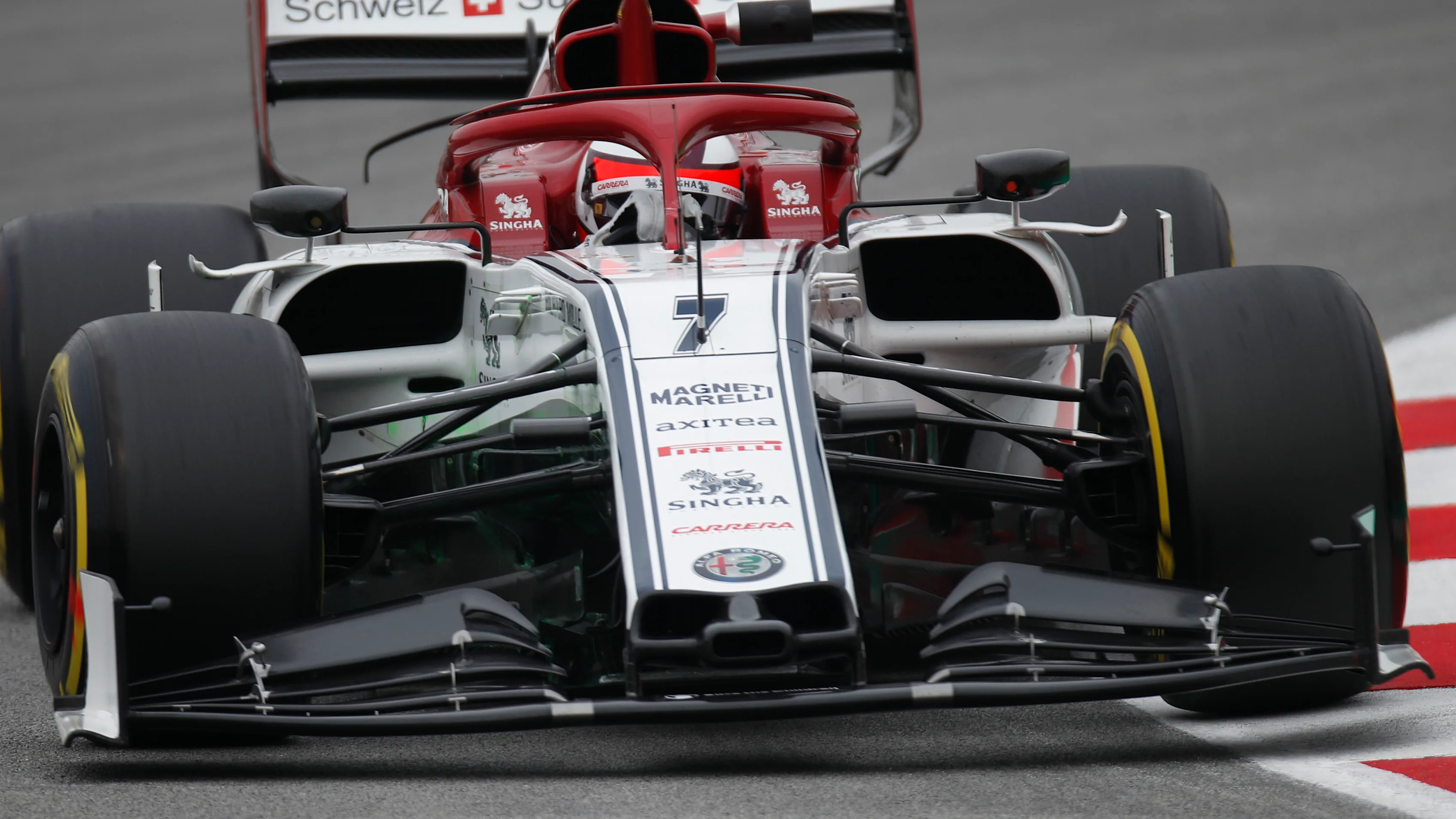 CIRCUIT DE BARCELONA-CATALUNYA, SPAIN - FEBRUARY 20: Kimi Raikkonen, Alfa Romeo Racing C38 during