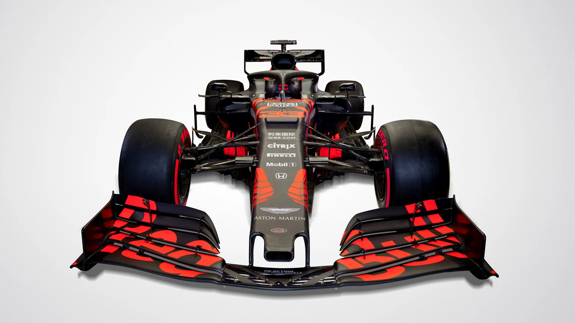 NORTHAMPTON, ENGLAND - FEBRUARY 13: The Aston Martin Red Bull Racing RB15 is revealed at