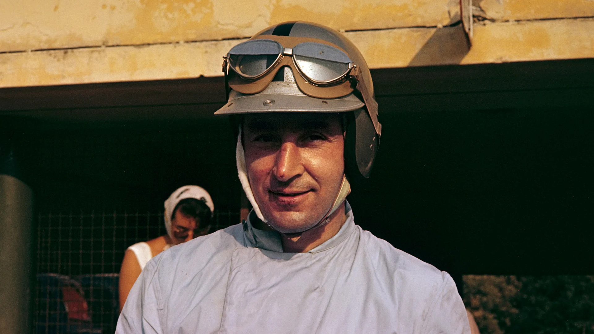 Roy Salvadori, Aston Martin DBR4, Grand Prix of Great Britain, Aintree, 18 July 1959. (Photo by