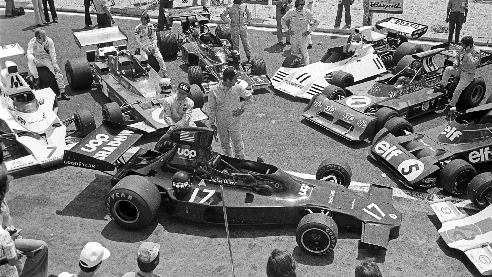 Jackie Oliver, George Follmer, Shadow-Ford DN1, Grand Prix of France, Circuit Paul Ricard, 01 July