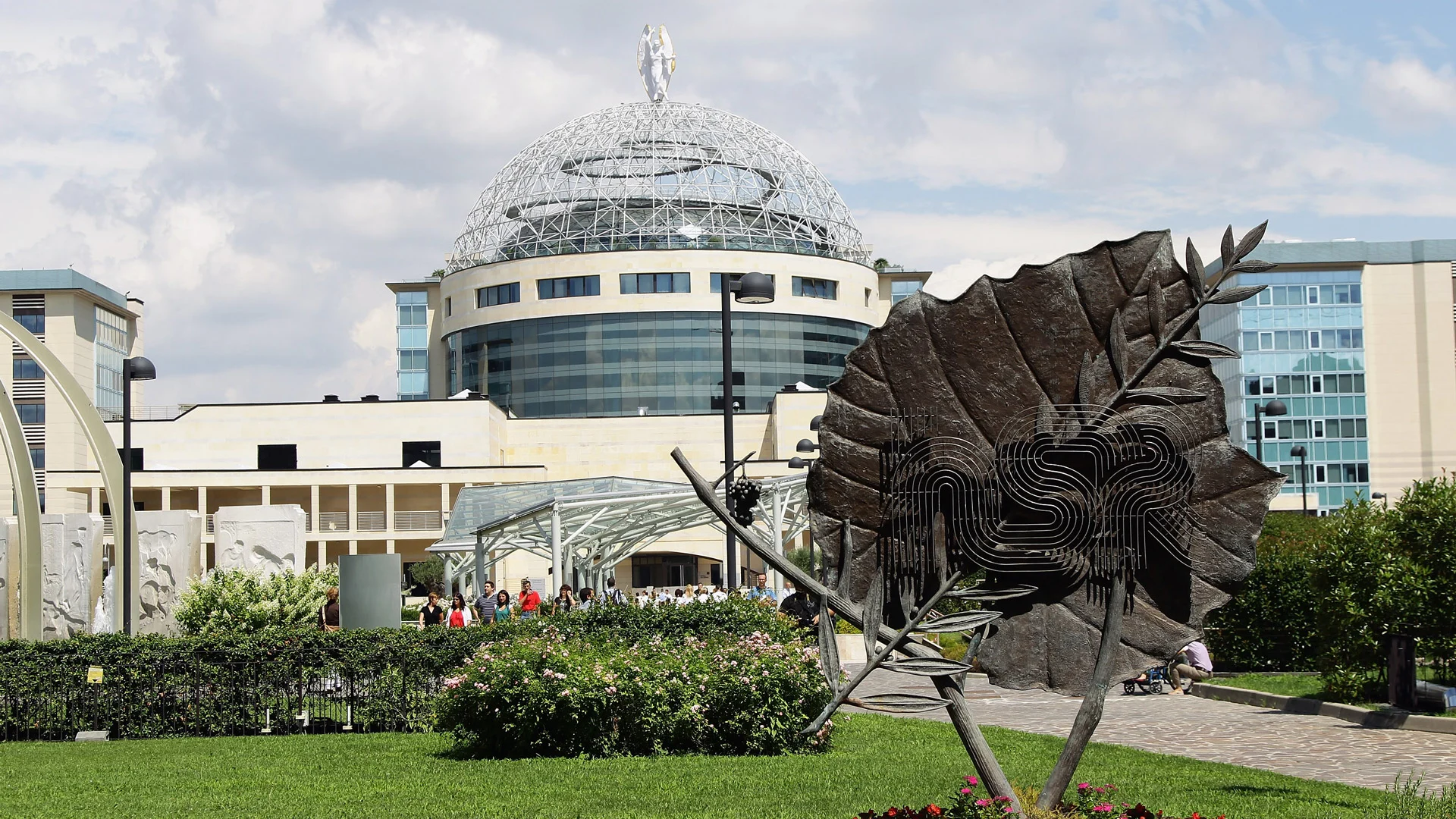 MILAN, ITALY - JULY 18:  People walk by the San Raffaele Hospital on July 18, 2011 in Milan, Italy.