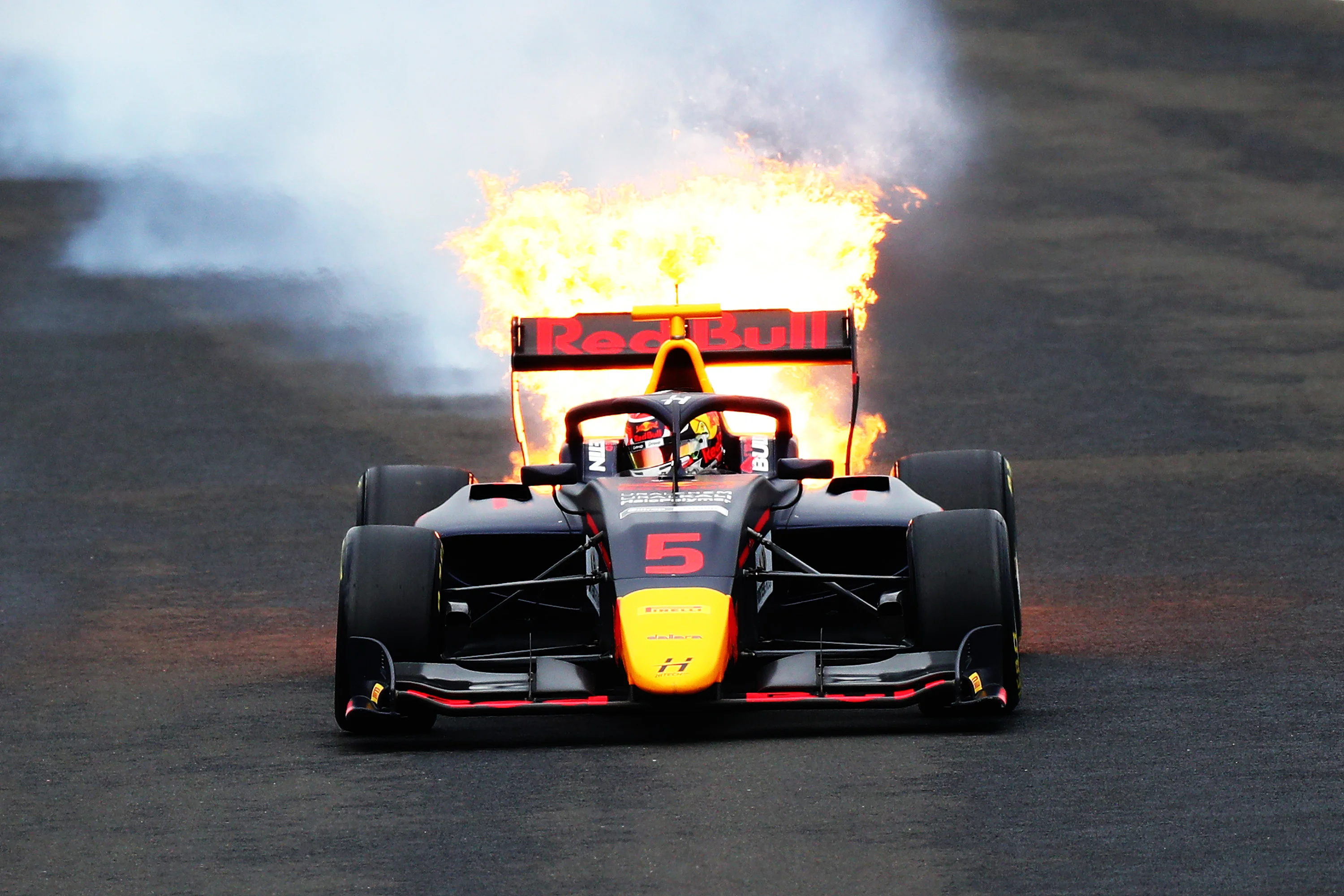 BUDAPEST, HUNGARY - JULY 18: Liam Lawson of New Zealand and Hitech Grand Prix (5) drives while on