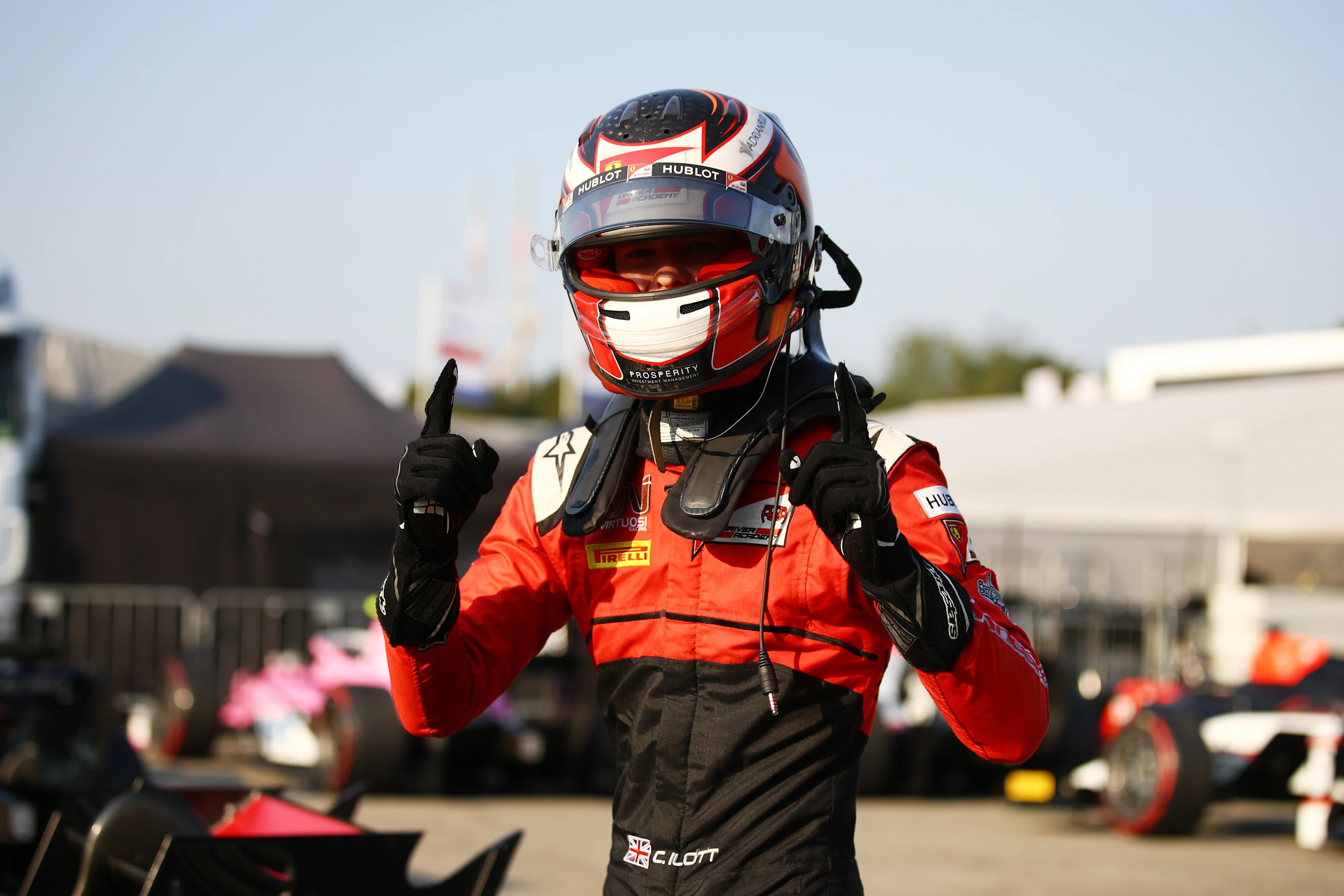 MONZA, ITALY - SEPTEMBER 04: Pole position qualifier Callum Ilott of Great Britain and UNI-Virtuosi