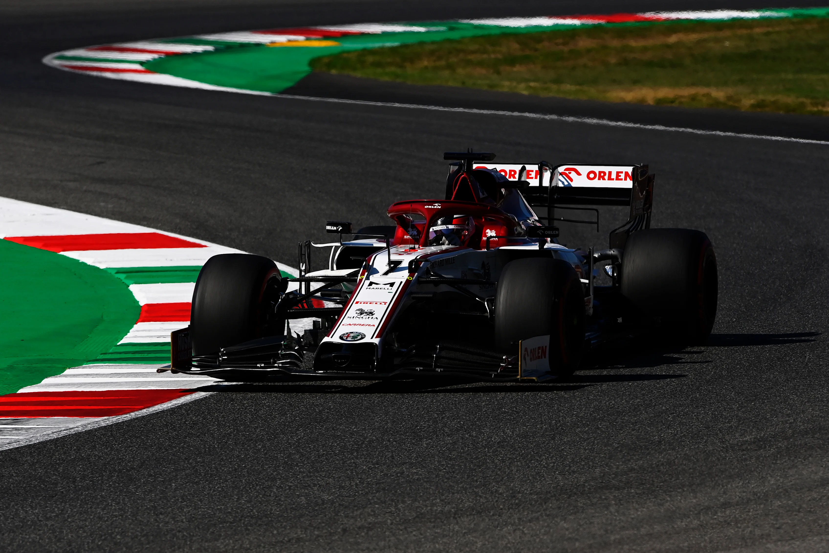 SCARPERIA, ITALY - SEPTEMBER 12: Kimi Raikkonen of Finland driving the (7) Alfa Romeo Racing C39