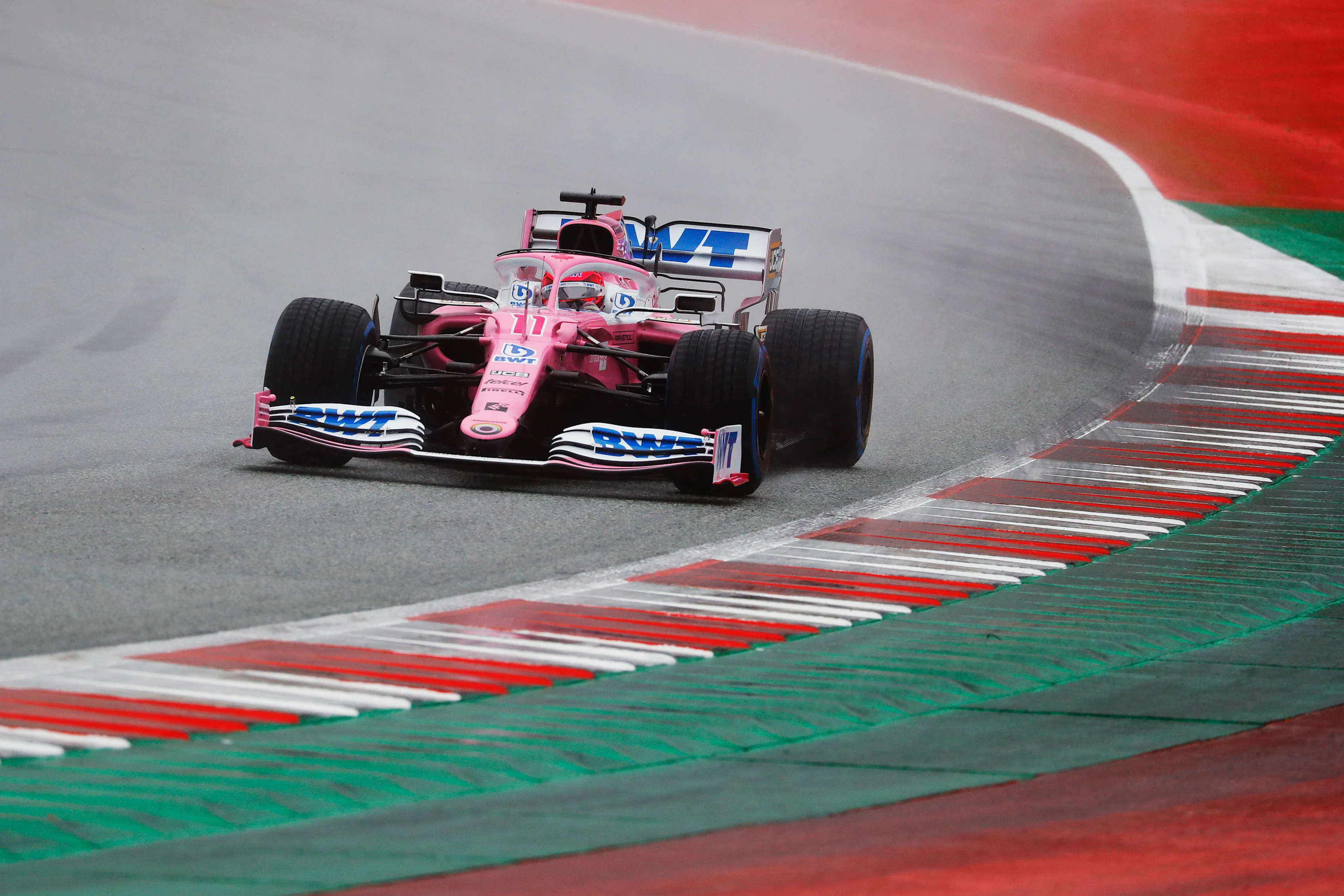 SPIELBERG, AUSTRIA - JULY 11: Sergio Perez of Mexico driving the (11) Racing Point RP20 Mercedes on