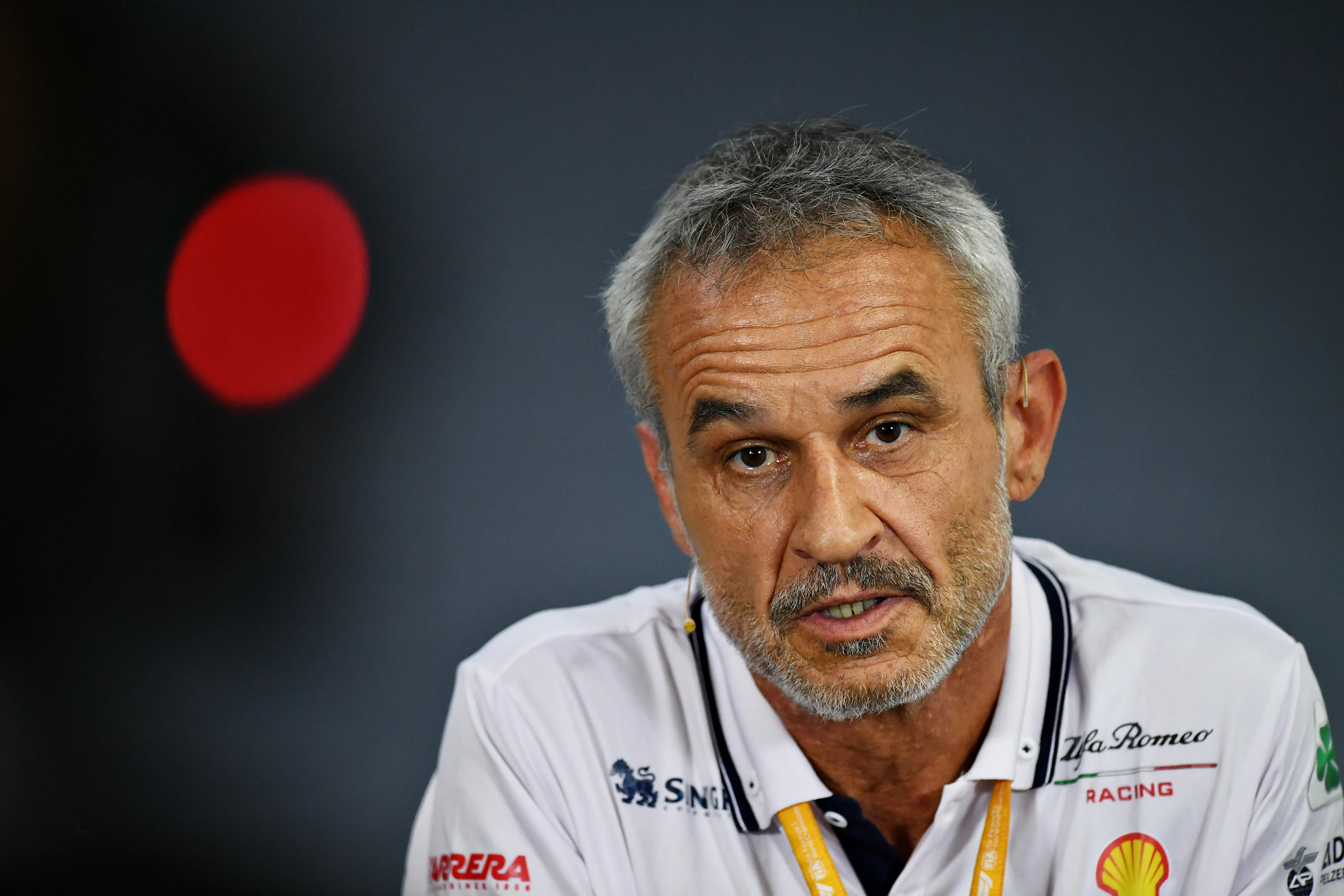 BUDAPEST, HUNGARY - AUGUST 02: Beat Zehnder, Team Manager of Alfa Romeo Racing talks in the Team