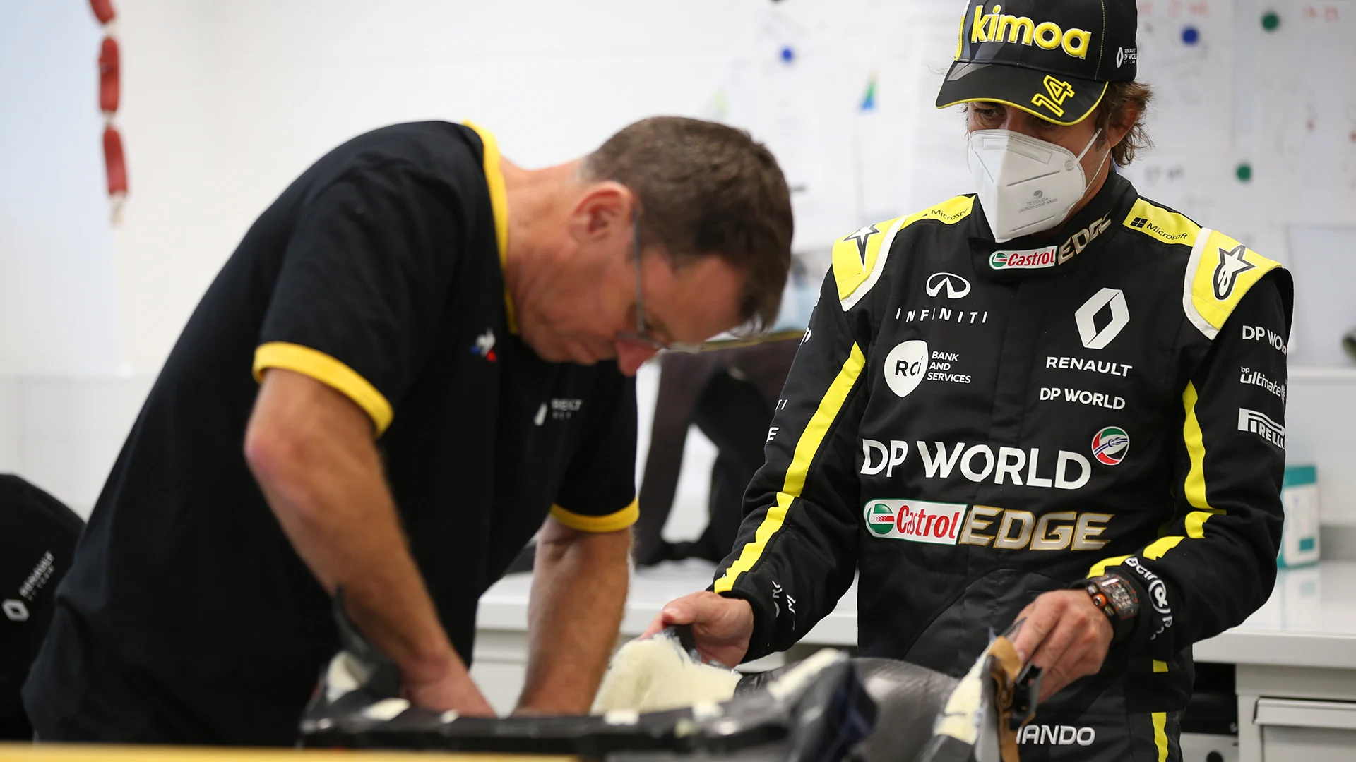 A key part of Alonso's visit was having a new seat made for 2021