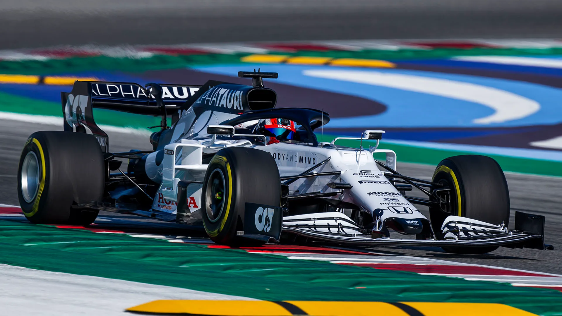 Pierre Gasly of France and Scuderia AlphaTauri performs during the filming day in Misano, Italy on February 15, 2020 // Samo Vidic/Red Bull Content Pool