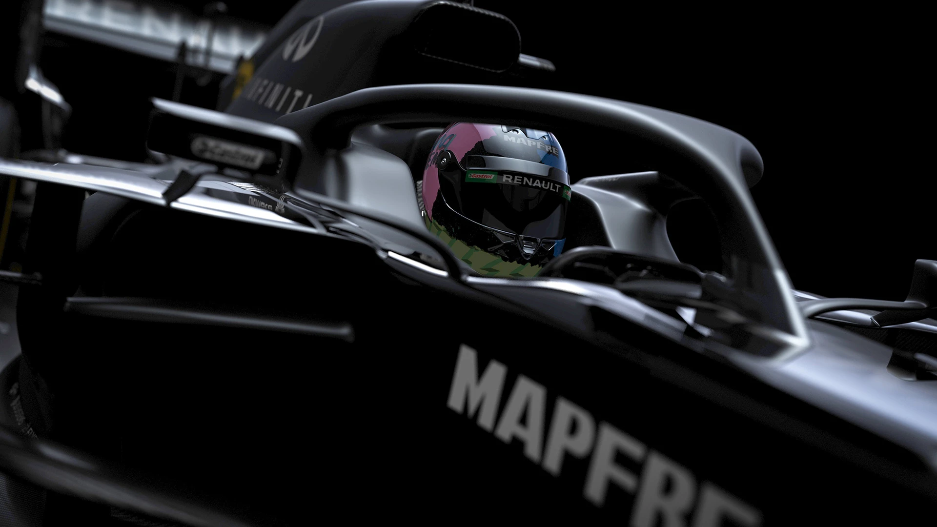 These teaser images of the testing livery are the closest we'll get to seeing the car until the team arrives in Barcelona