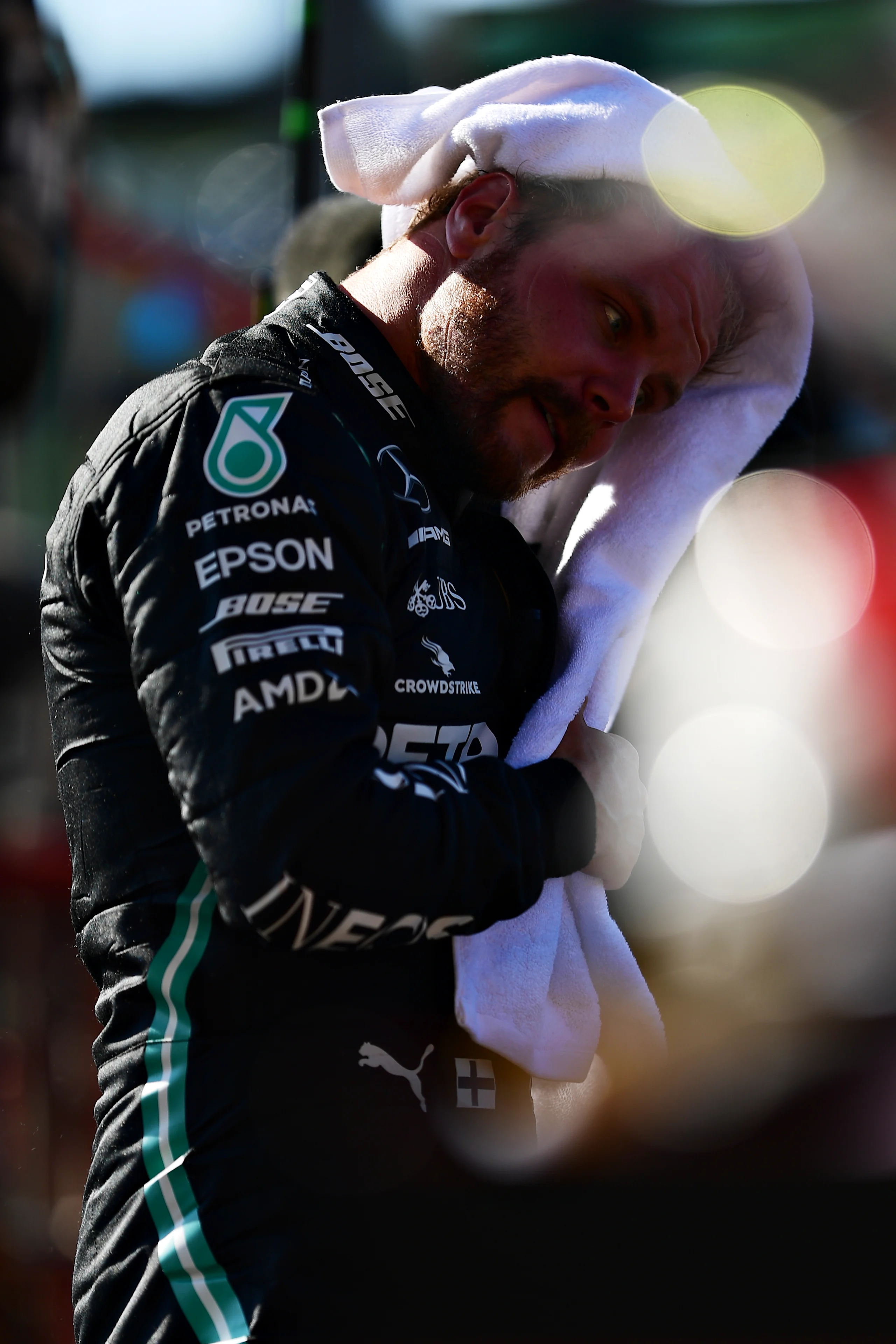 SCARPERIA, ITALY - SEPTEMBER 12: Second placed qualifier Valtteri Bottas of Finland and Mercedes GP
