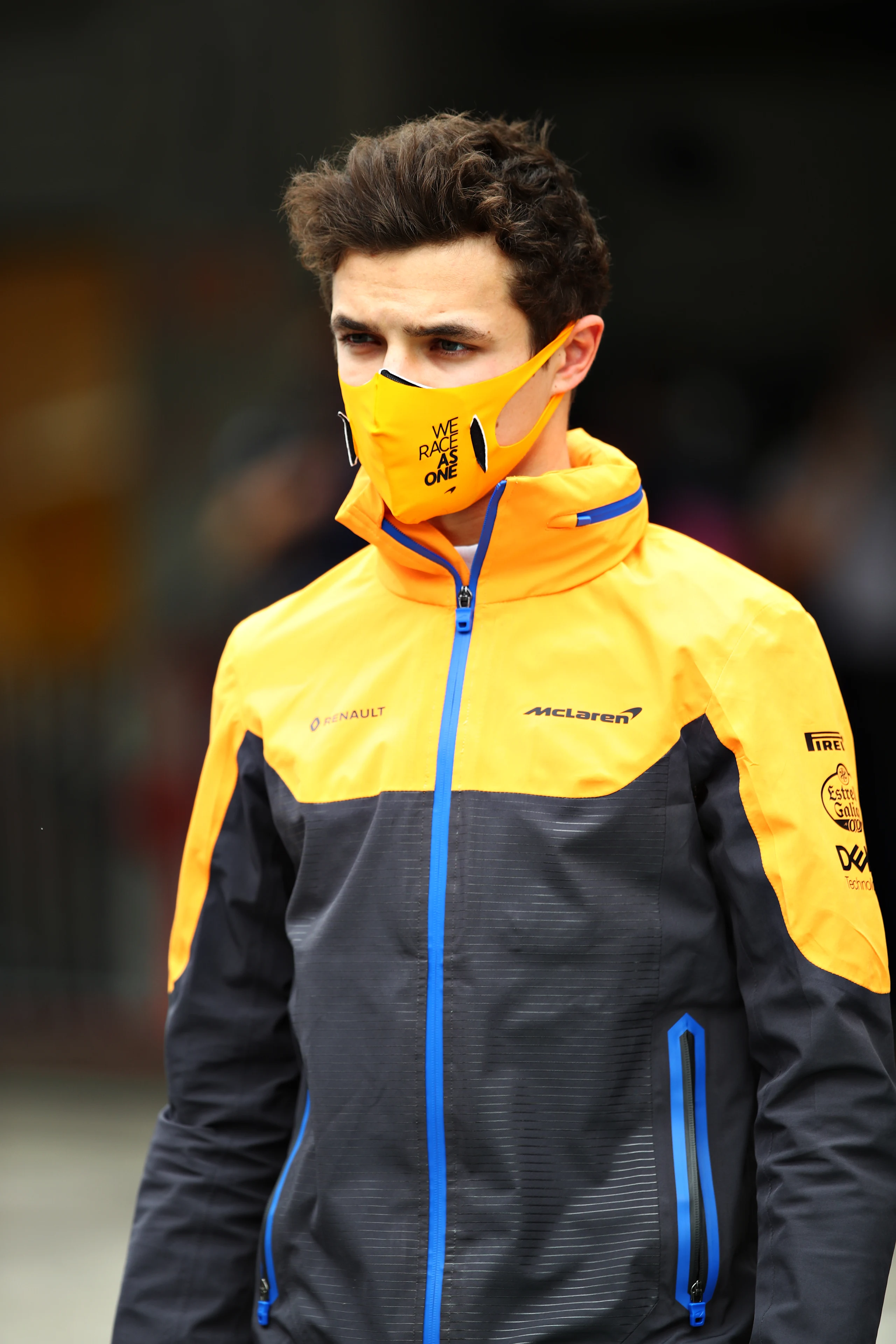 PORTIMAO, PORTUGAL - OCTOBER 25: Lando Norris of Great Britain and McLaren F1 looks on ahead of the