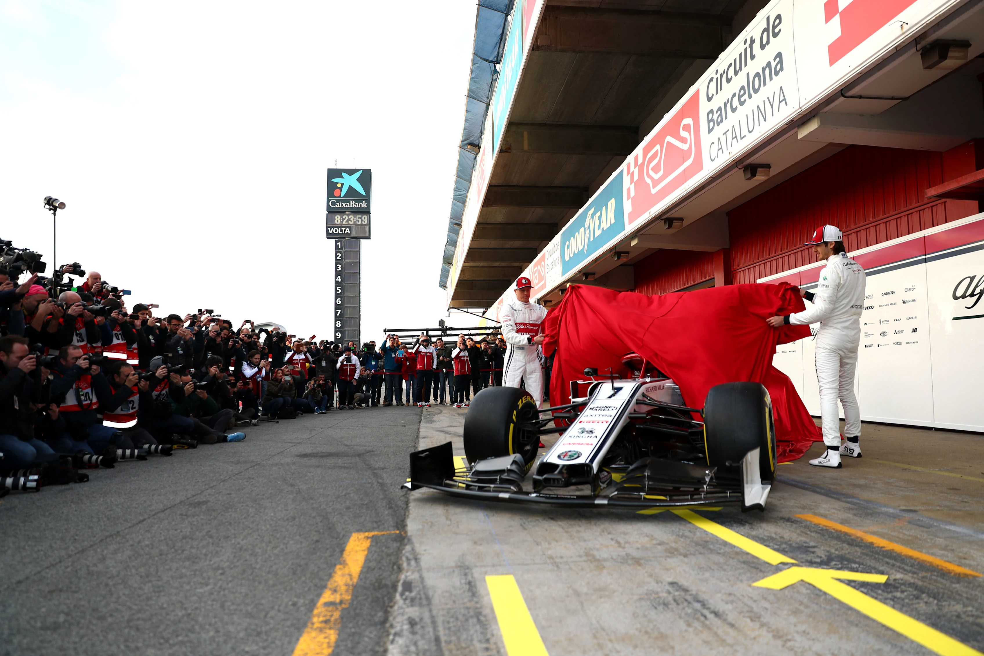 MONTMELO, SPAIN - FEBRUARY 18: Kimi Raikkonen of Finland and Alfa Romeo Racing and Antonio