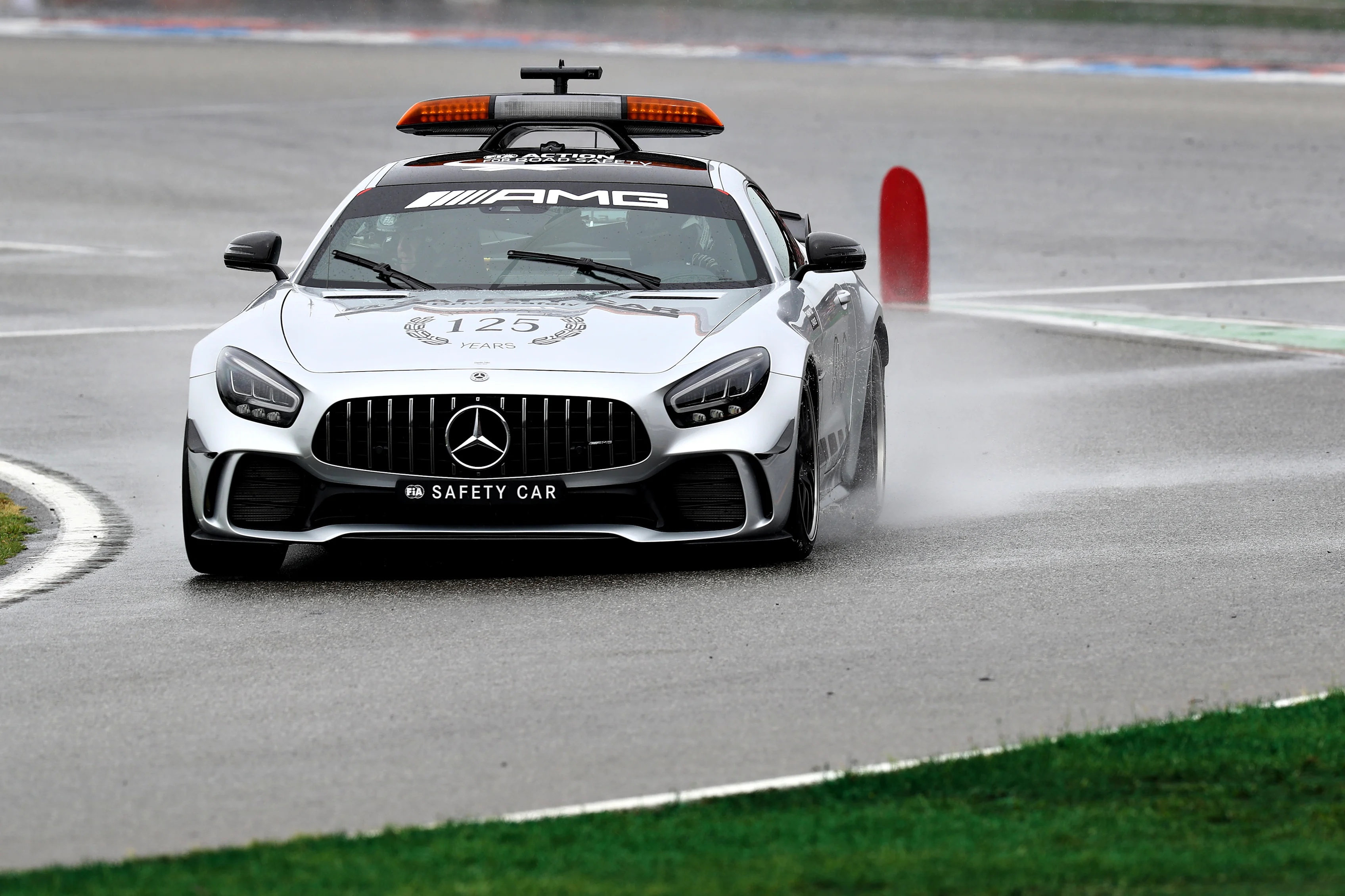 HOCKENHEIM, GERMANY - JULY 28: The safety car pulls into the pit lane during the F1 Grand Prix of