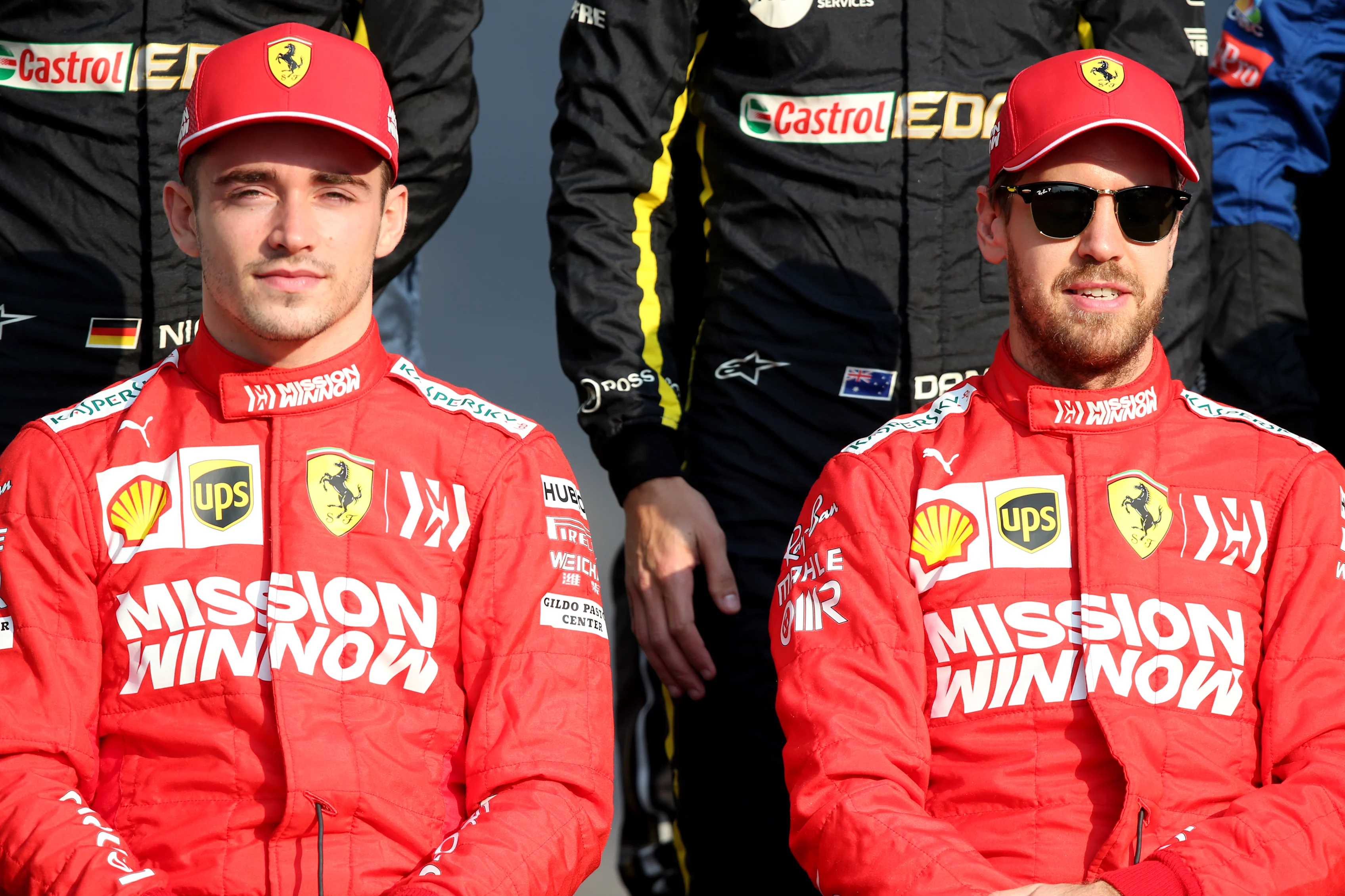 ABU DHABI, UNITED ARAB EMIRATES - DECEMBER 01: Charles Leclerc of Monaco and Ferrari and Sebastian