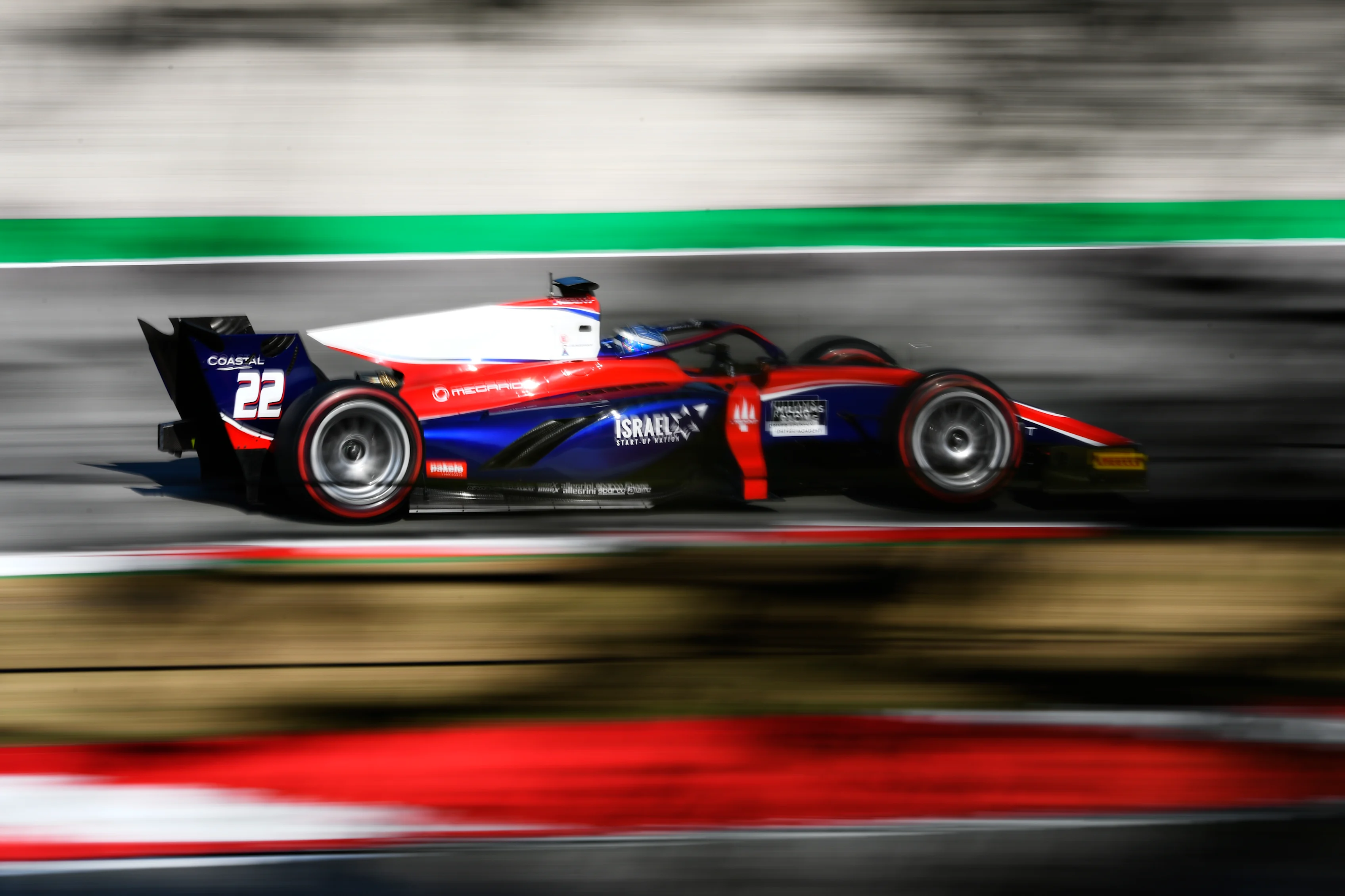 BARCELONA, SPAIN - AUGUST 14: Roy Nissany of Israel and Trident (22) drives on track during