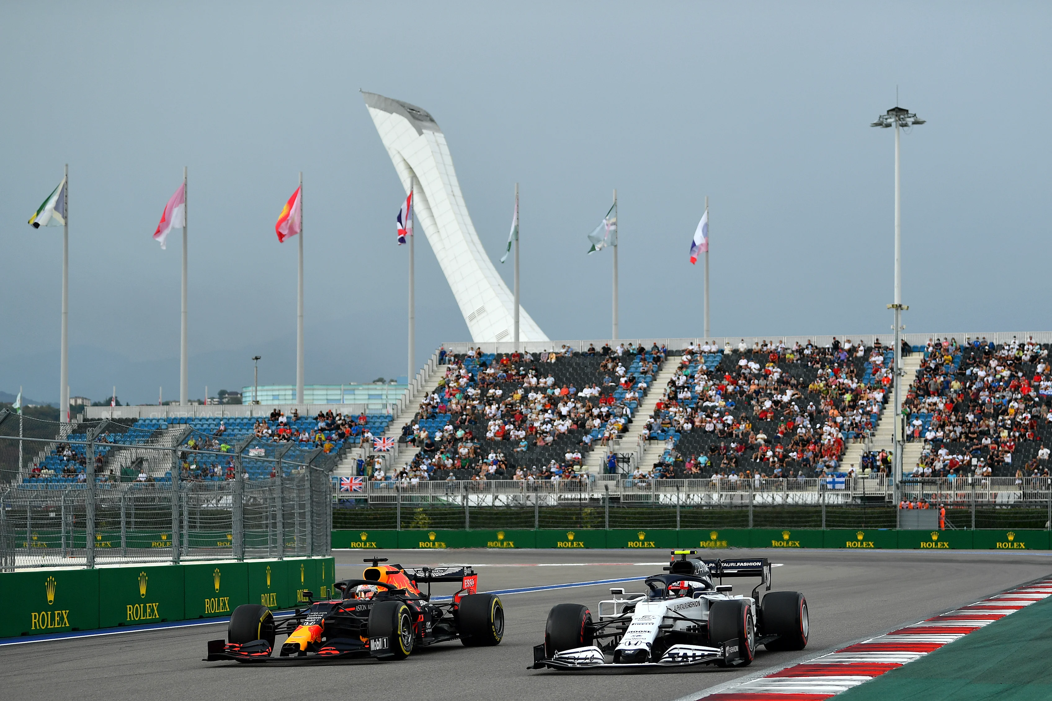 SOCHI, RUSSIA - SEPTEMBER 26: Max Verstappen of the Netherlands driving the (33) Aston Martin Red
