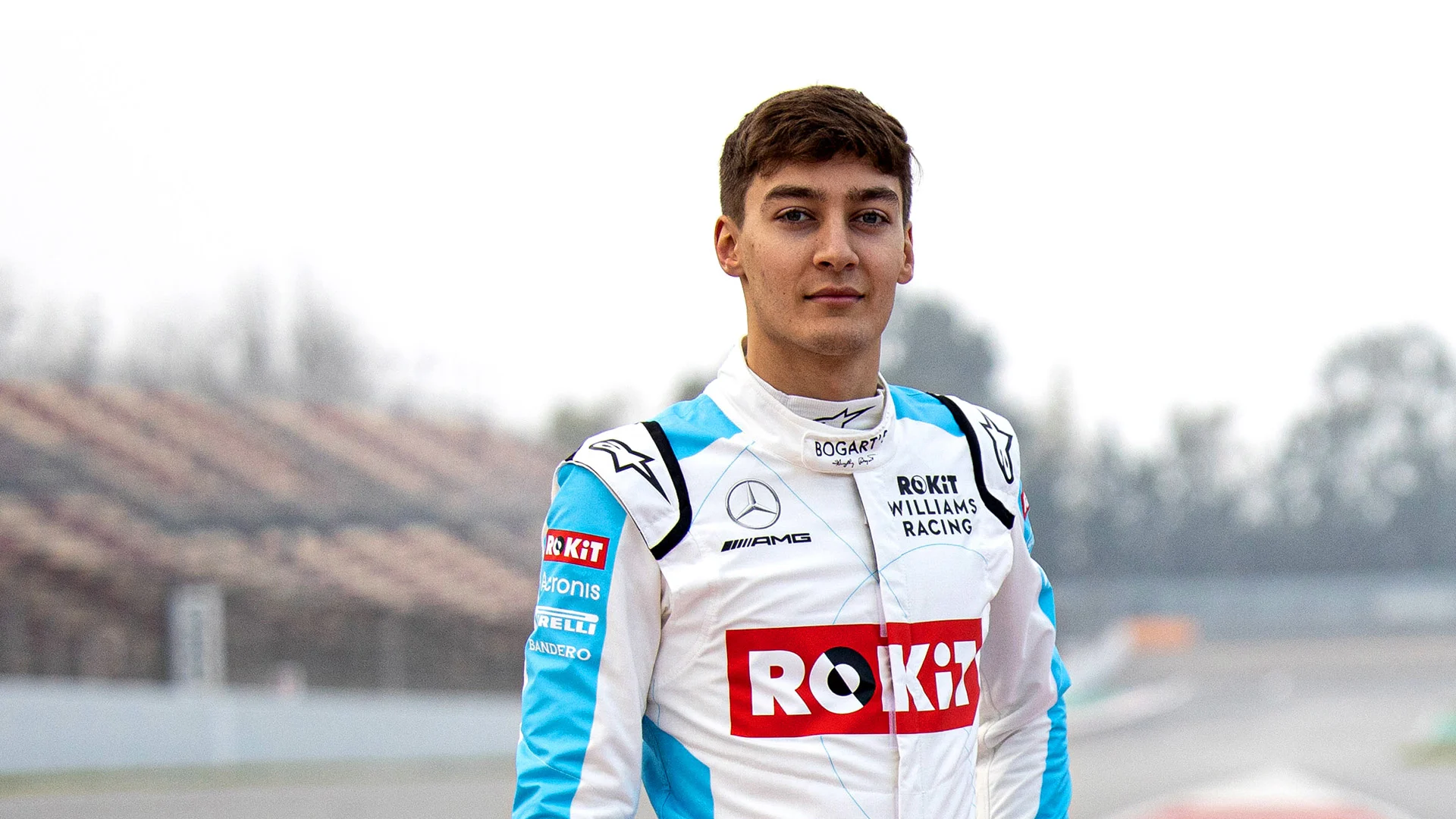 George Russell (GBR) Williams Racing and Nicholas Latifi (CDN) Williams Racing. Williams Racing
