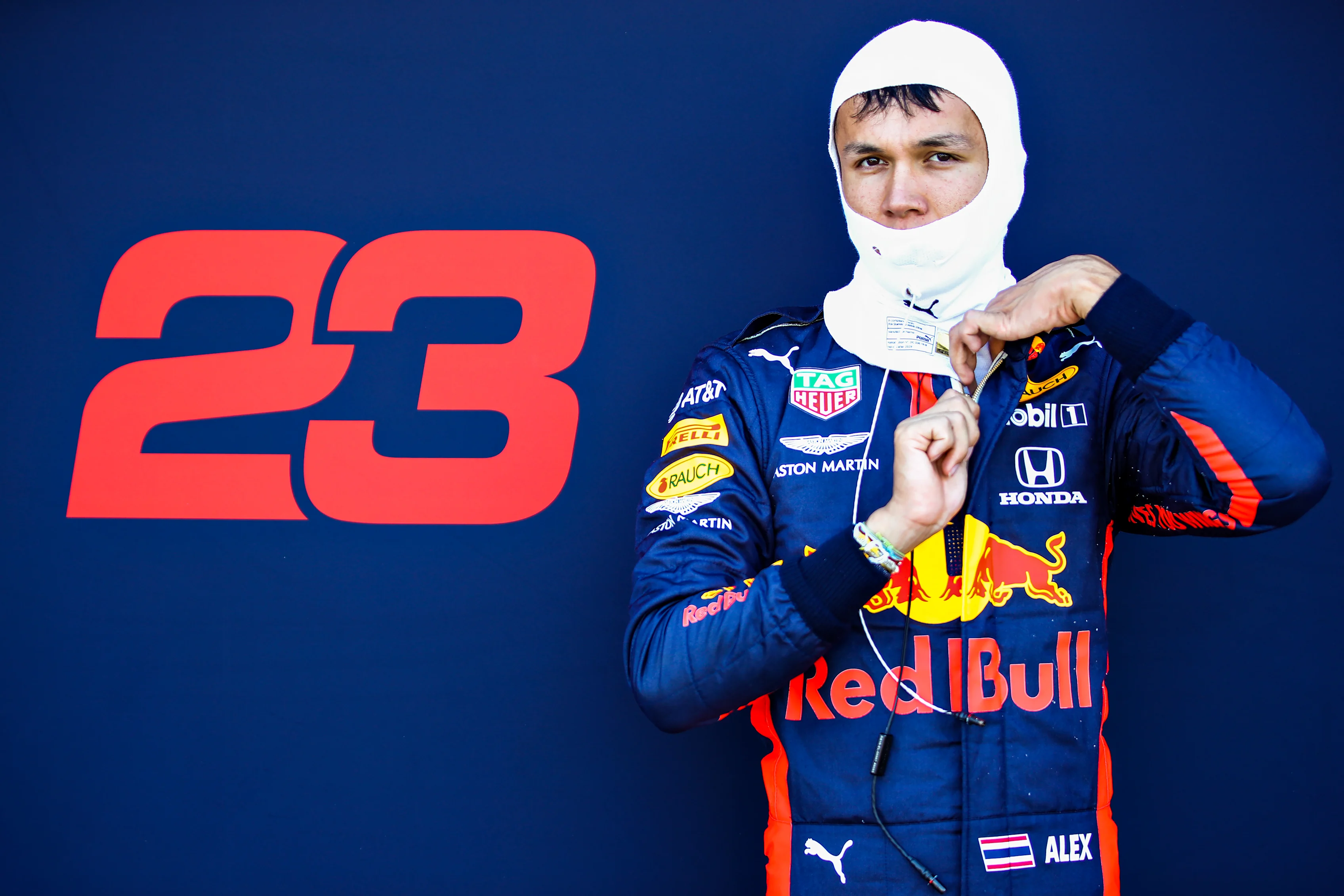 NORTHAMPTON, ENGLAND - JUNE 25: Alexander Albon of Thailand and Red Bull Racing poses for a photo