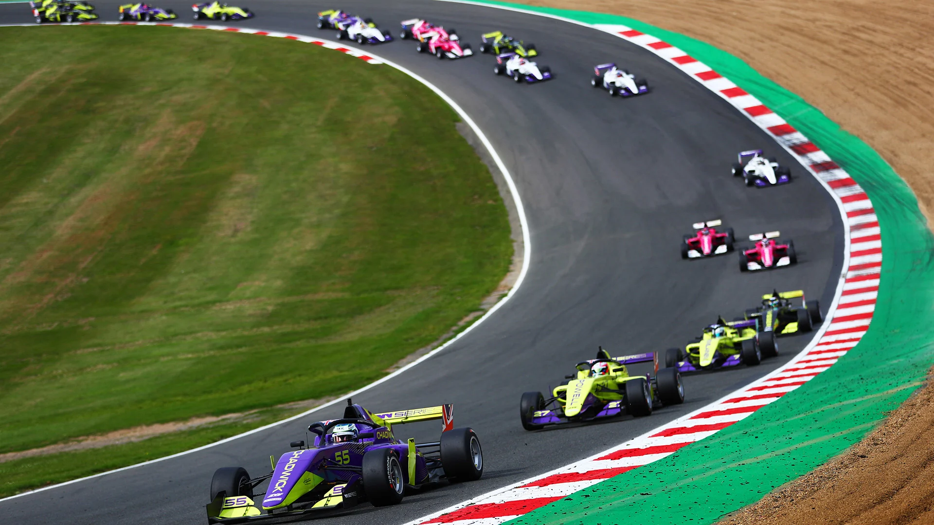 LONGFIELD, ENGLAND - AUGUST 11: Jamie Chadwick of Great Britain drives her a Tatuus F3 T-318 as she
