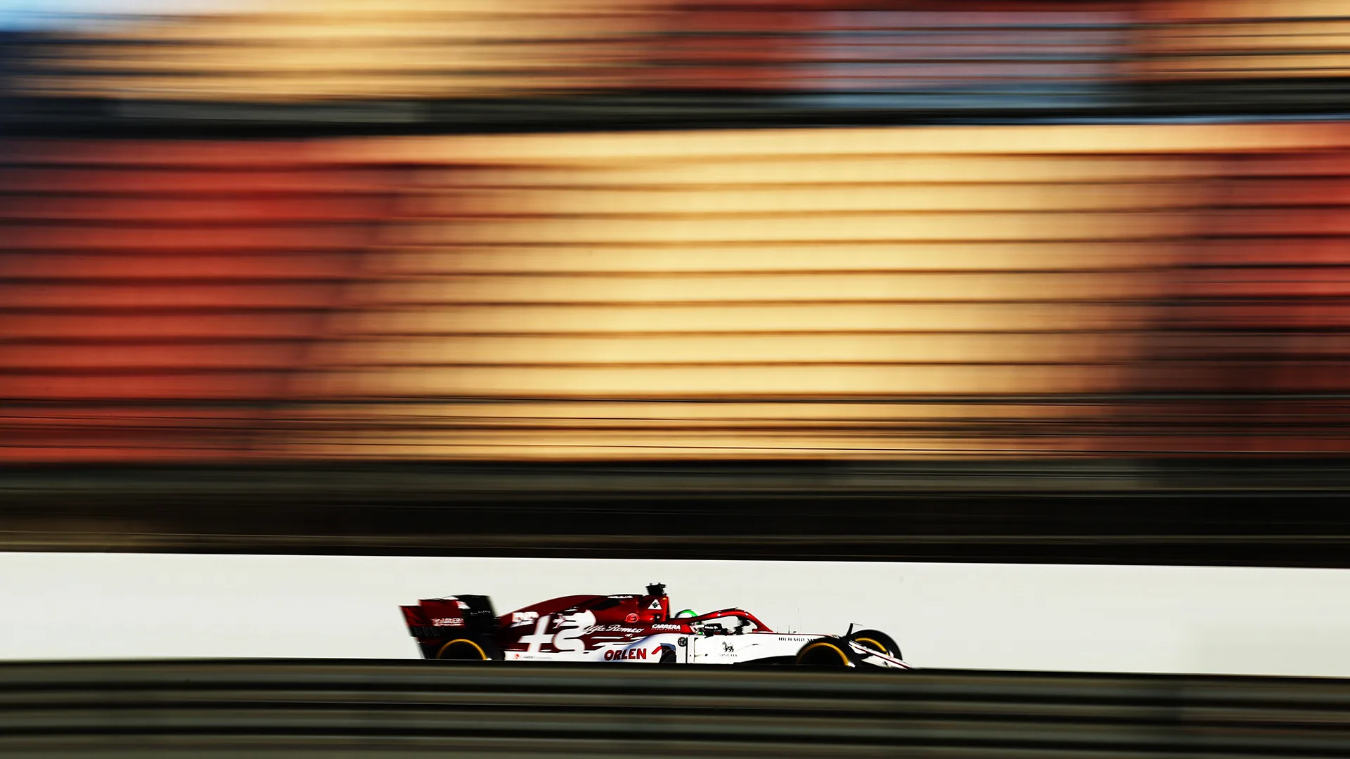 BARCELONA, SPAIN - FEBRUARY 27: Antonio Giovinazzi of Italy driving the (99) Alfa Romeo Racing C39