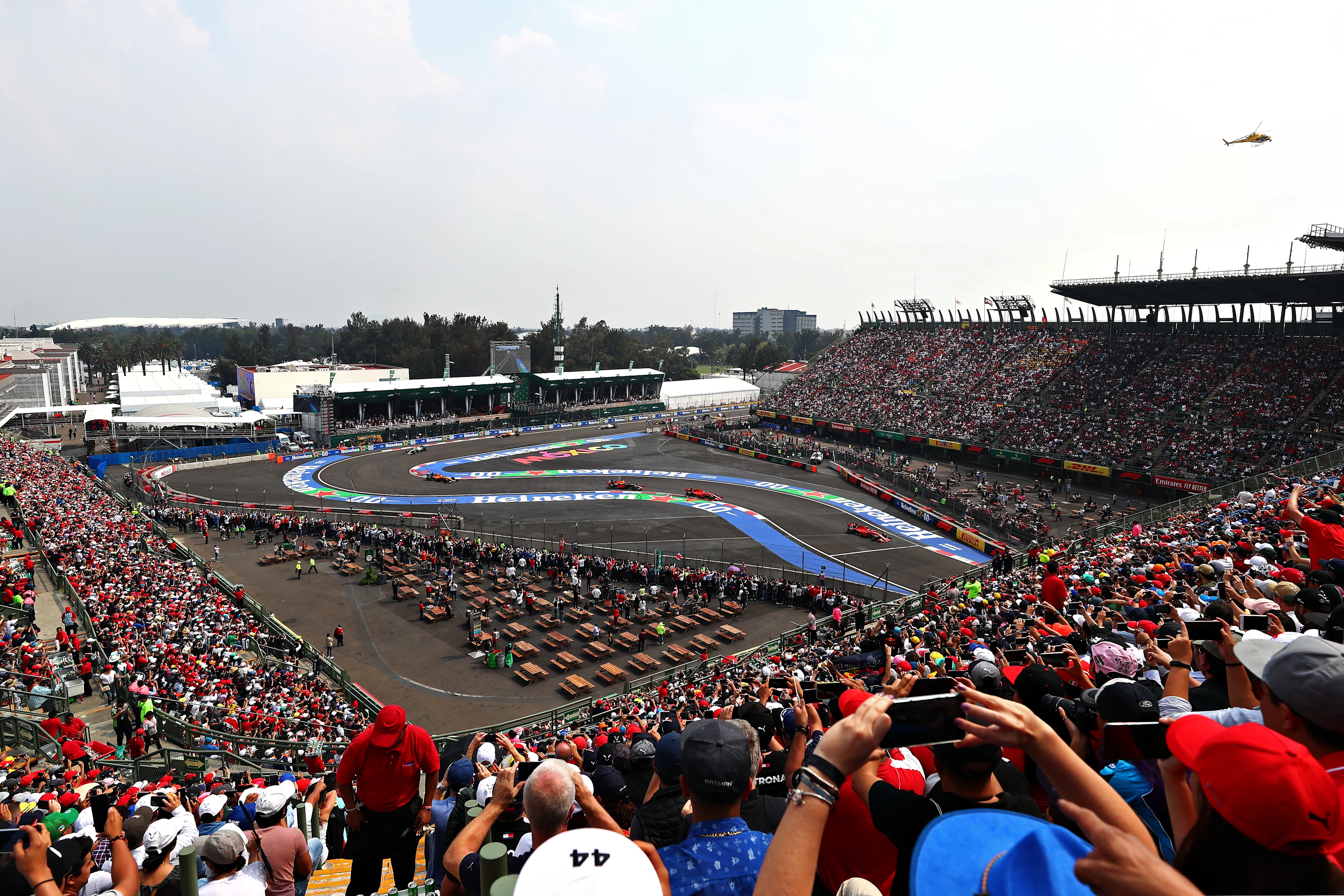 MEXICO CITY, MEXICO - OCTOBER 27: Charles Leclerc of Monaco driving the (16) Scuderia Ferrari SF90