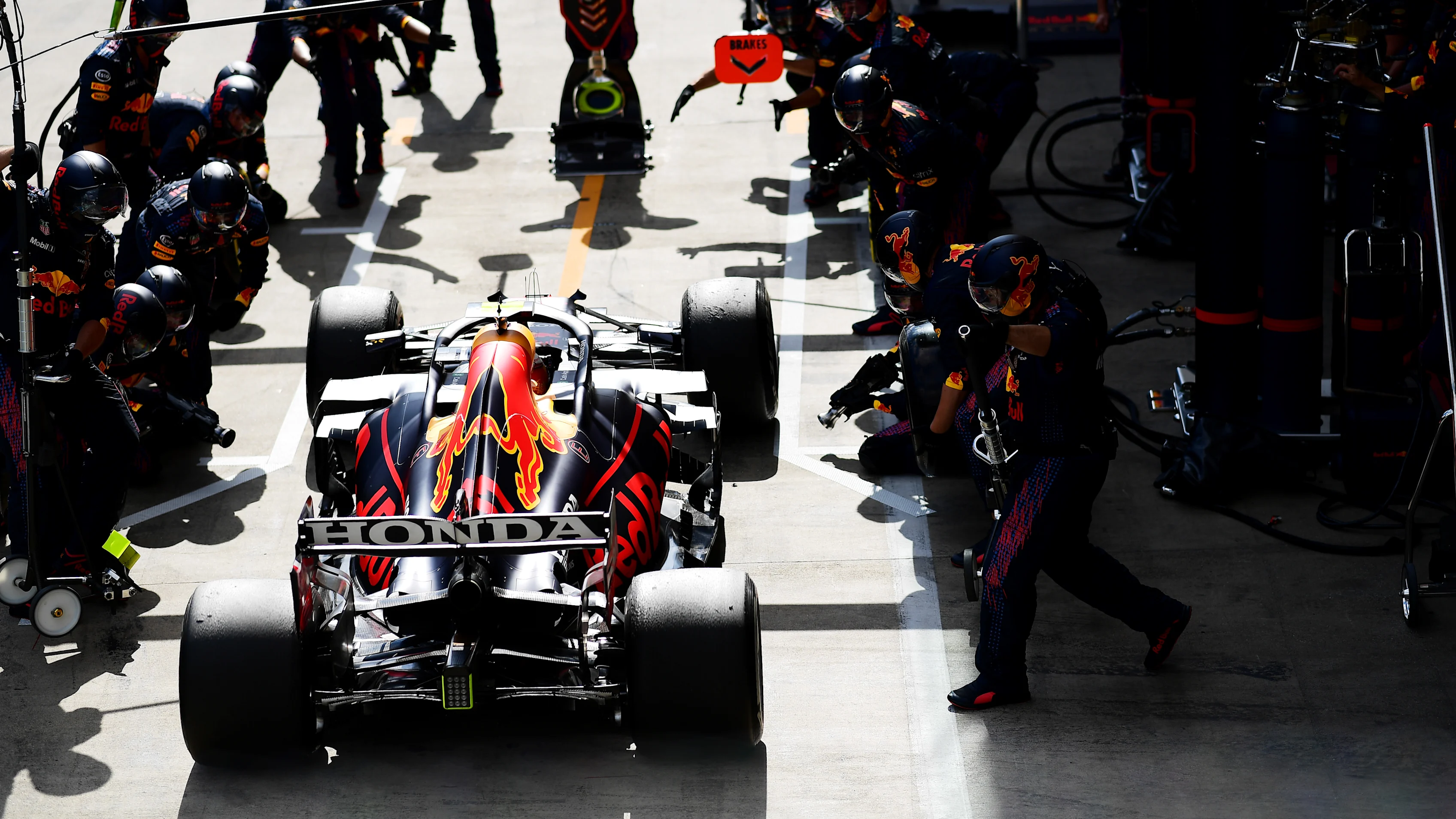 SPIELBERG, AUSTRIA - JUNE 27: Sergio Perez of Mexico driving the (11) Red Bull Racing RB16B Honda